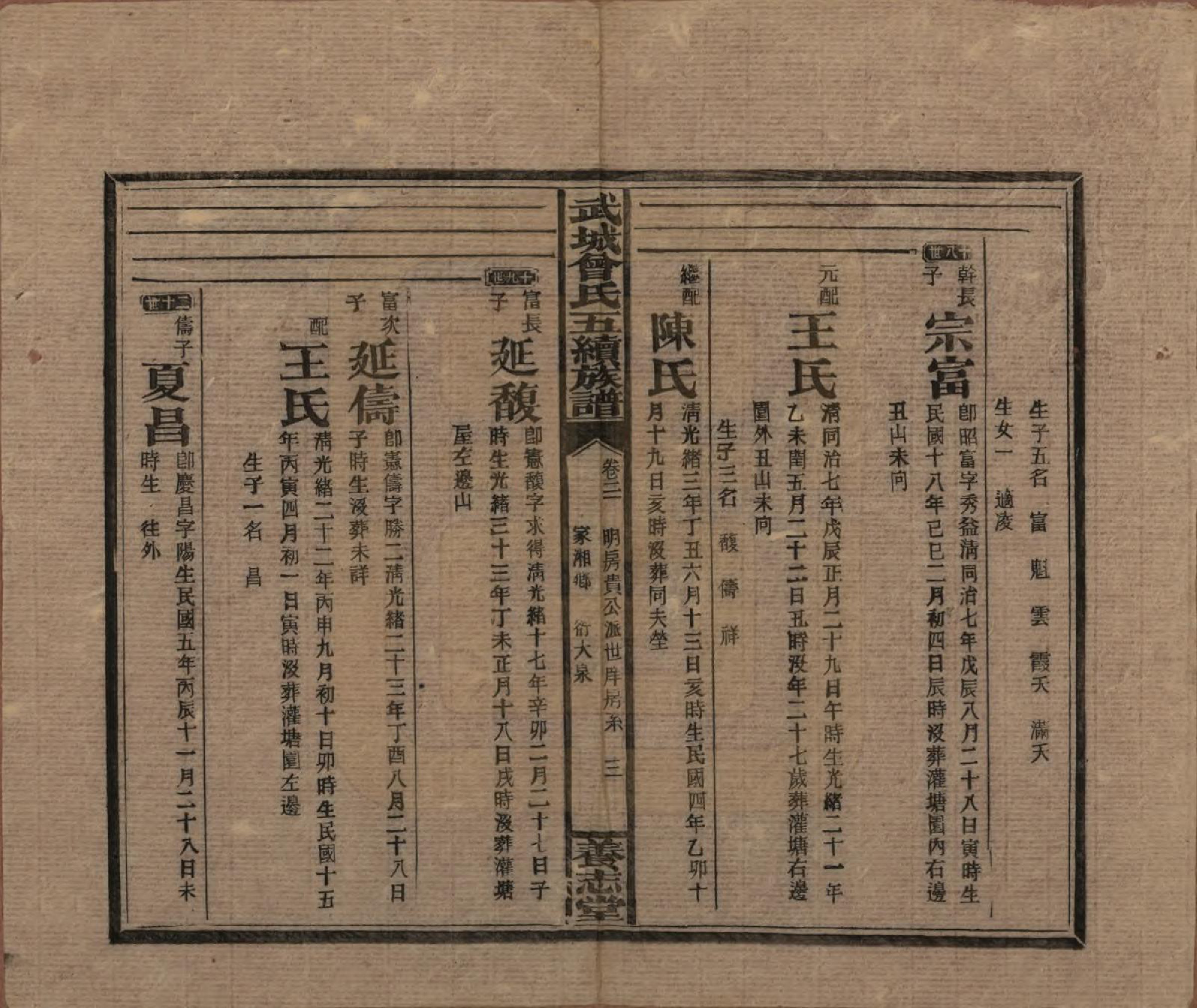 GTJP0079.曾.湖南邵阳.武城曾氏五续族谱.民国32年[1943]_021.pdf_第3页