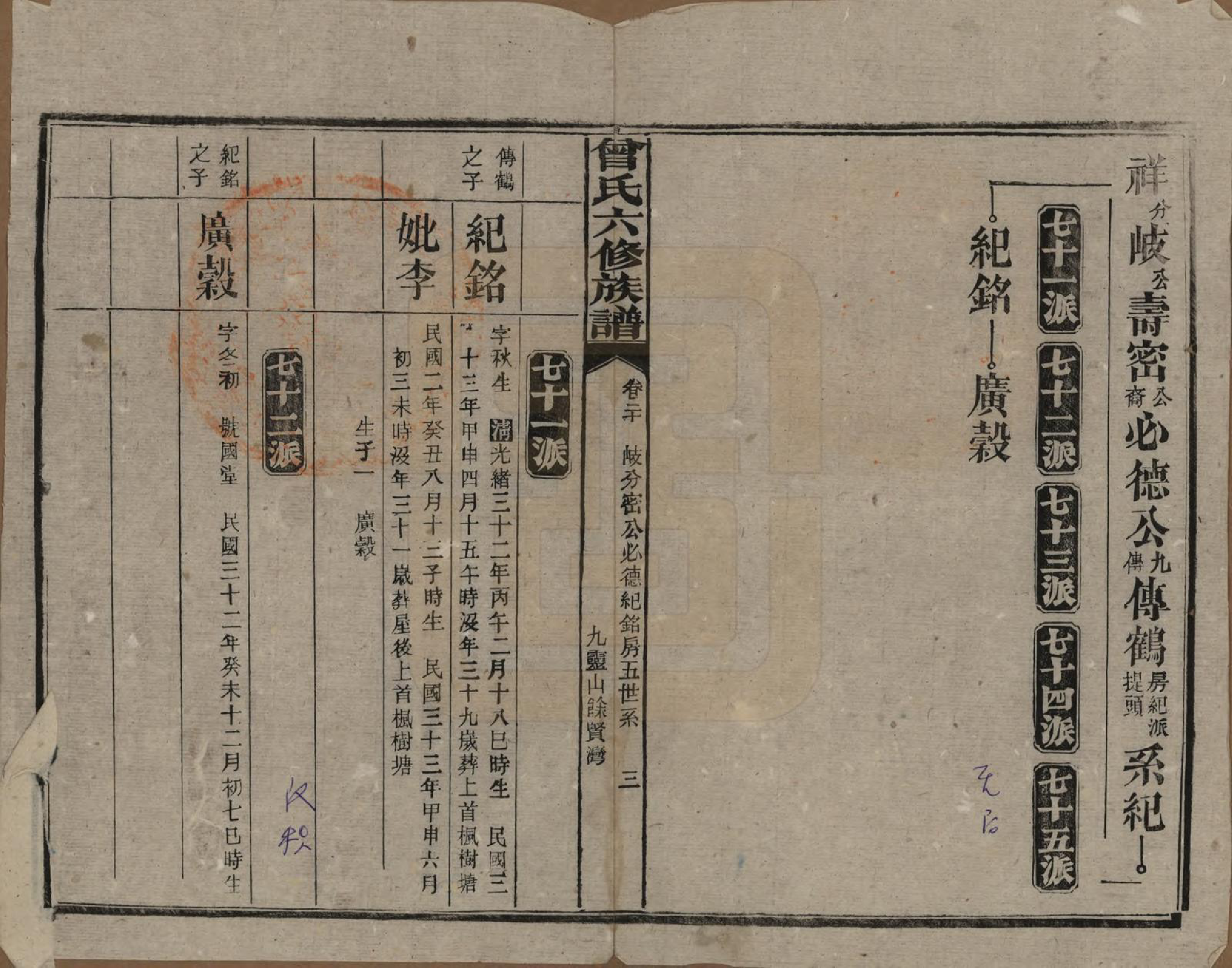 GTJP0081.曾.湖南汉寿.曾氏六修族谱.民国37年[1948]_020.pdf_第3页