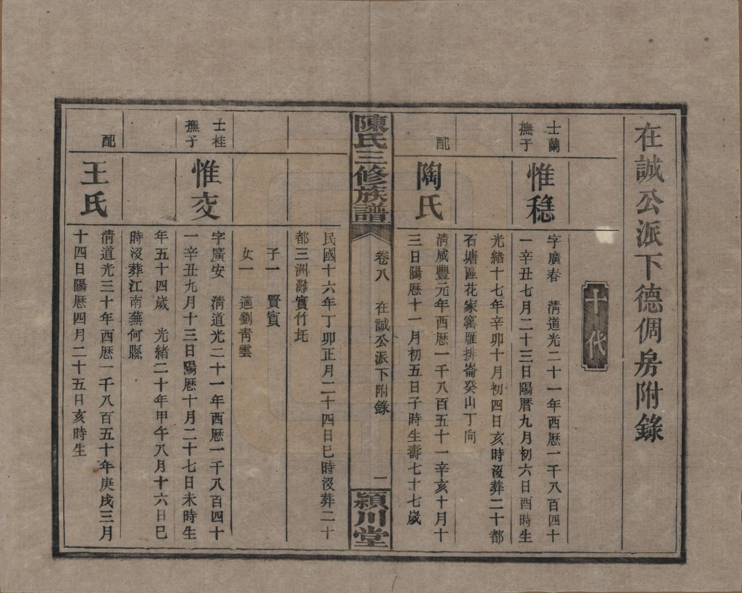 GTJP0105.陈.湖南湘潭.上湘陈氏三修族谱.民国19年(1930)_008.pdf_第1页