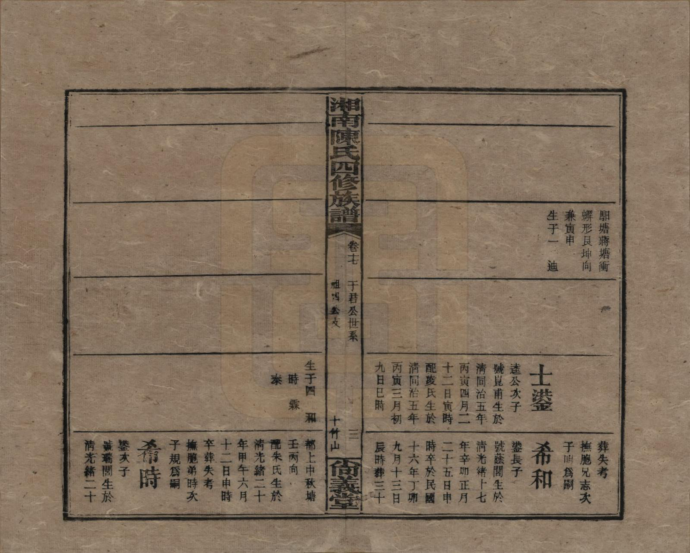 GTJP0107.陈.湖南湘乡.湘南陈氏四修族谱.民国21年[1932]_017.pdf_第3页