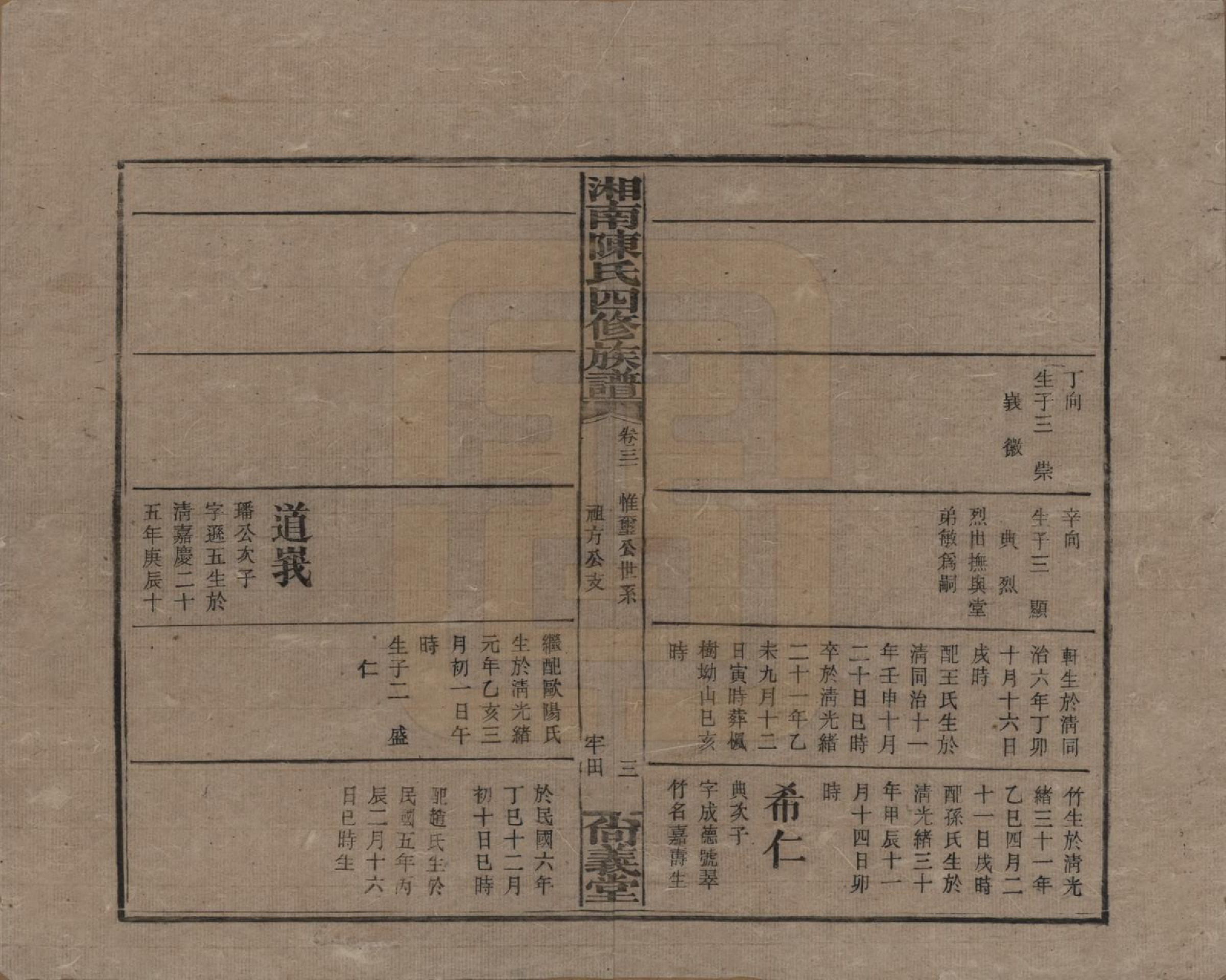 GTJP0107.陈.湖南湘乡.湘南陈氏四修族谱.民国21年[1932]_031.pdf_第3页