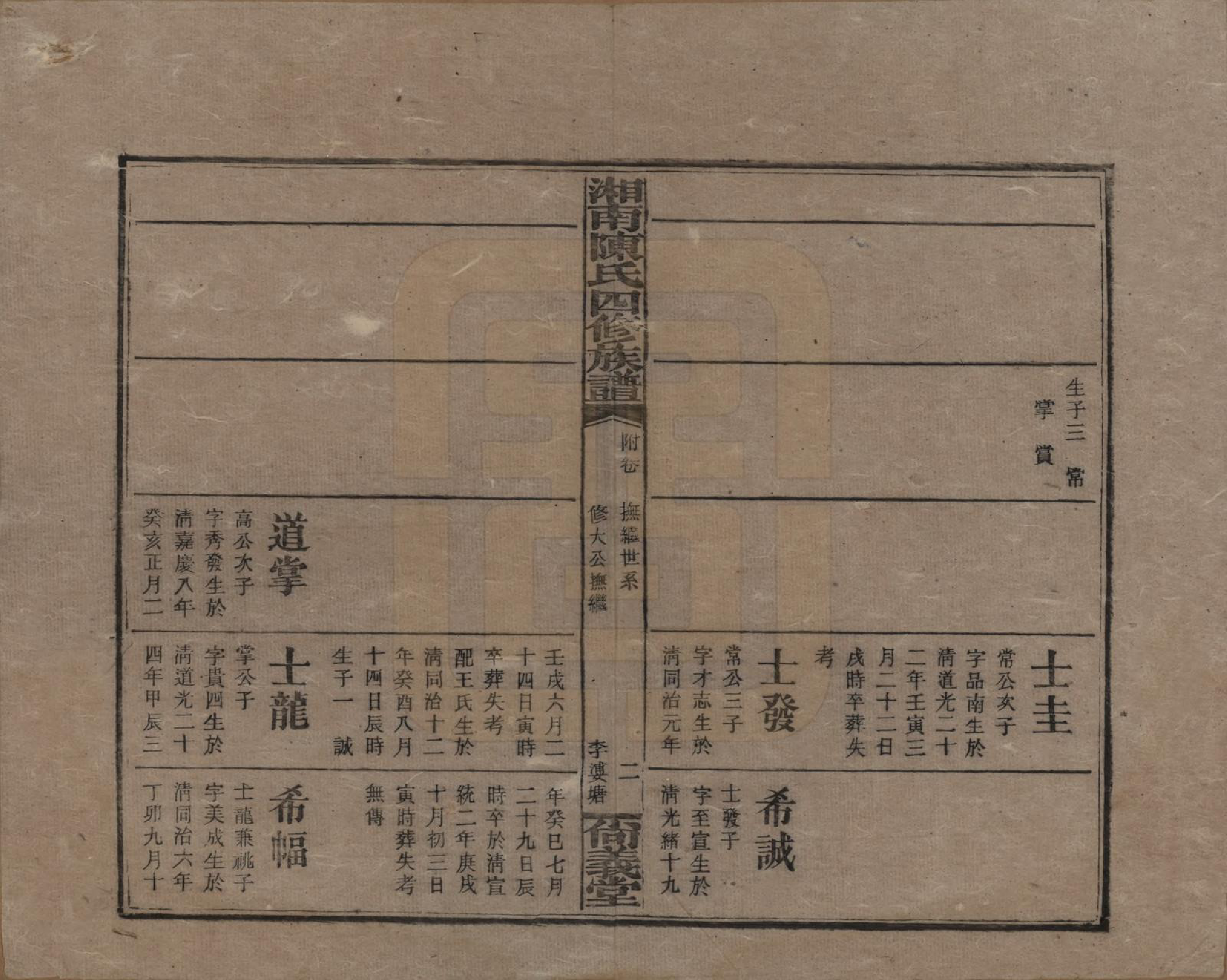 GTJP0107.陈.湖南湘乡.湘南陈氏四修族谱.民国21年[1932]_201.pdf_第2页