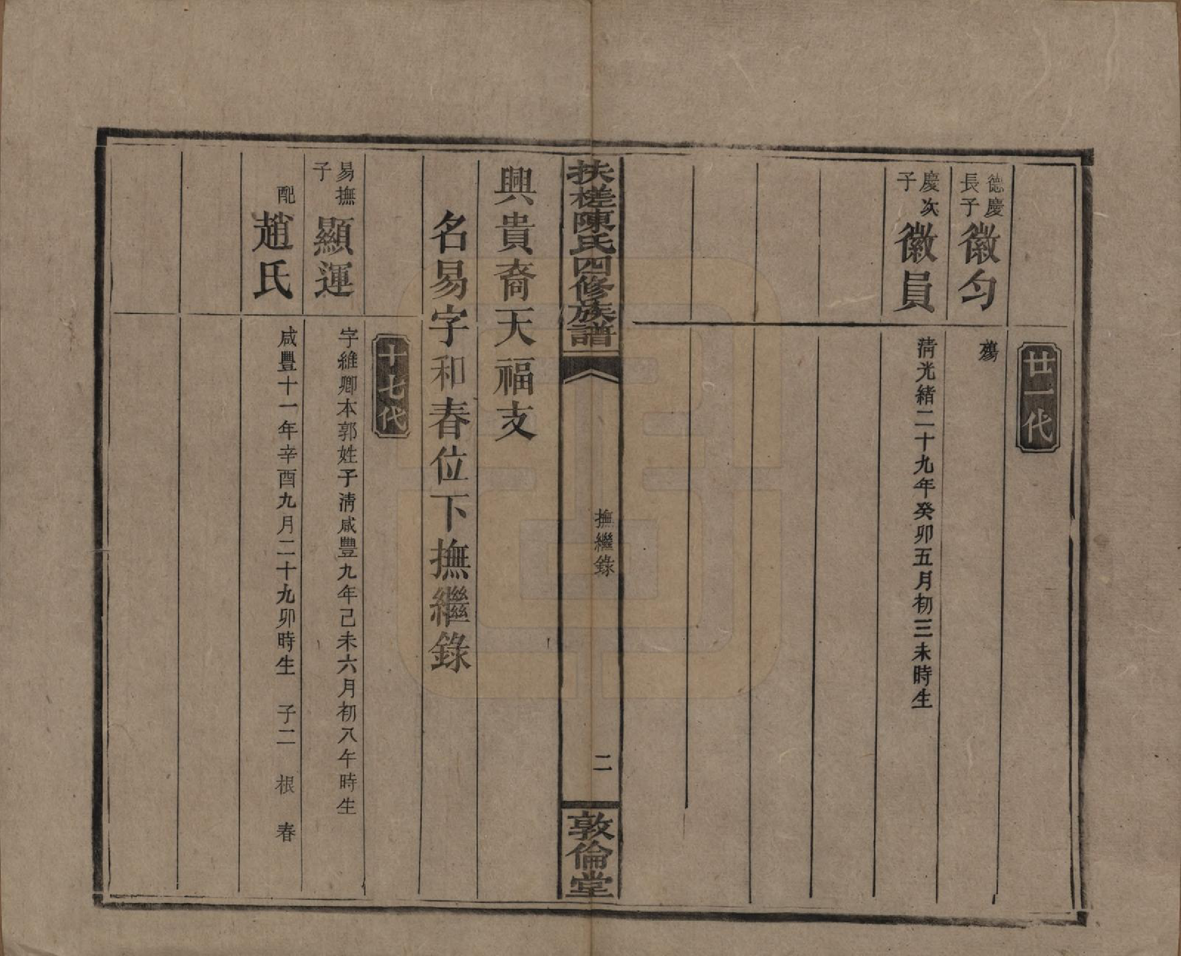 GTJP0120.陈.湖南湘乡.扶槎陈氏四修族谱.民国二年(1913)_201.pdf_第2页