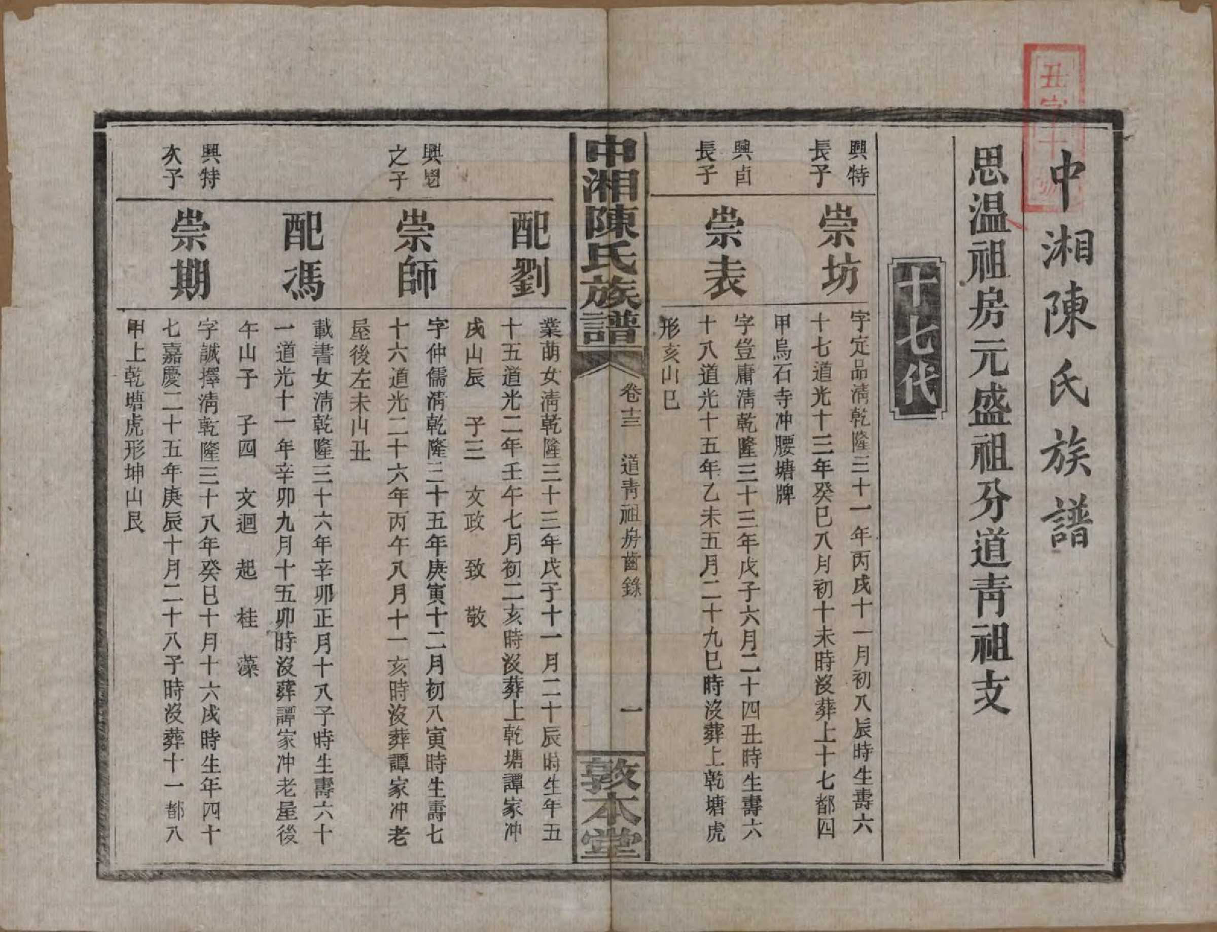 GTJP0133.陈.湖南湘潭.中湘陈氏族谱三十二卷.民国九年（1920）_013.pdf_第2页