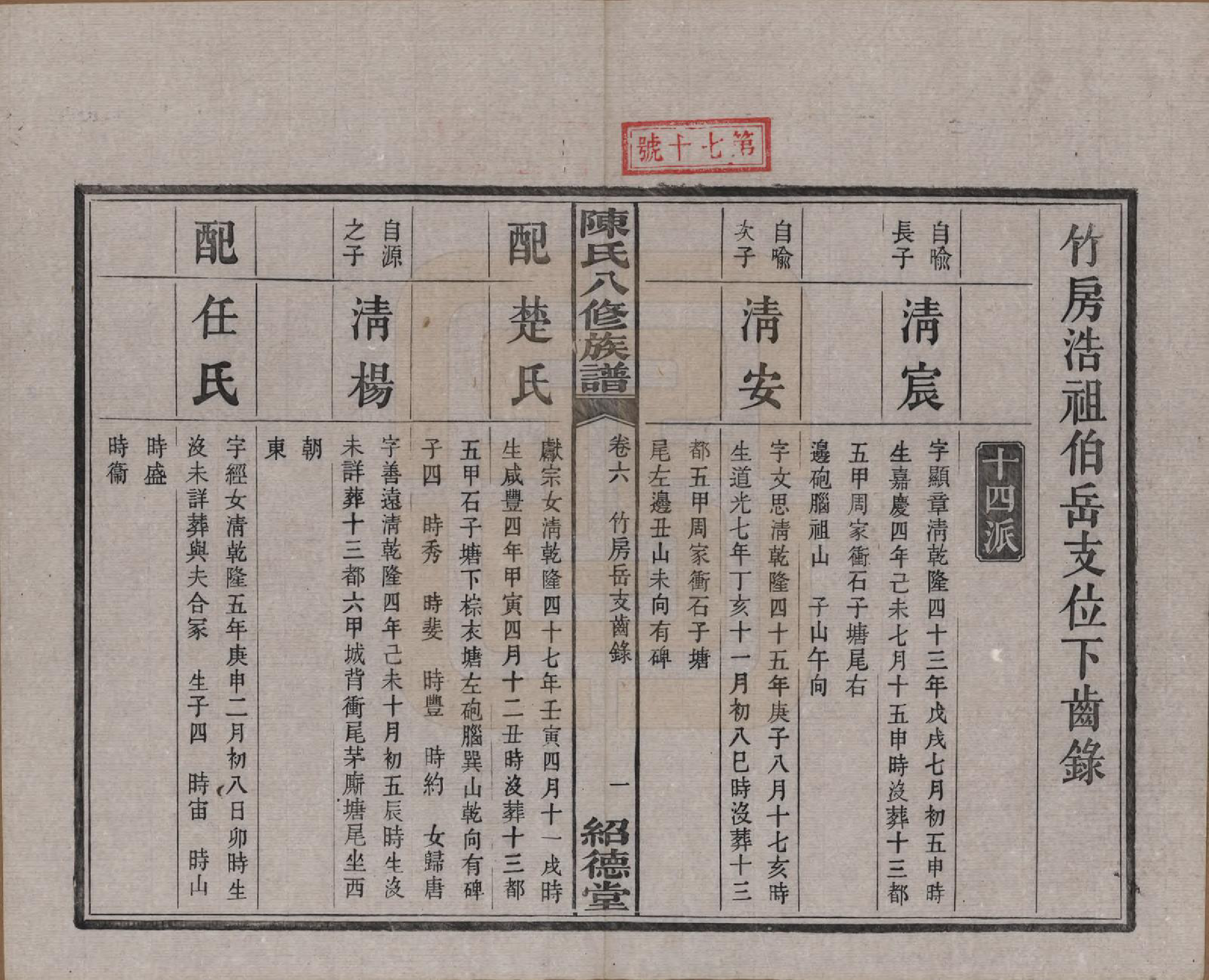 GTJP0157.陈.湖南湘潭.陈氏八修持族谱二十八卷.民国十五年（1926）_006.pdf_第1页