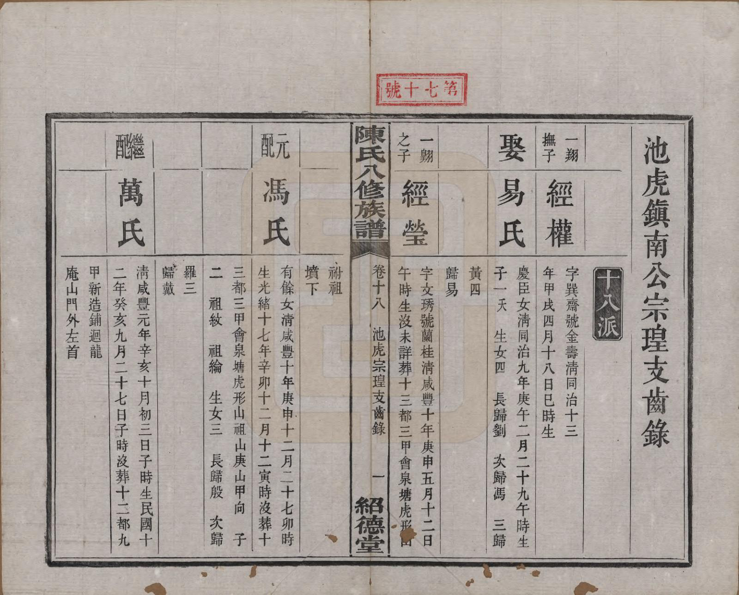 GTJP0157.陈.湖南湘潭.陈氏八修持族谱二十八卷.民国十五年（1926）_018.pdf_第1页