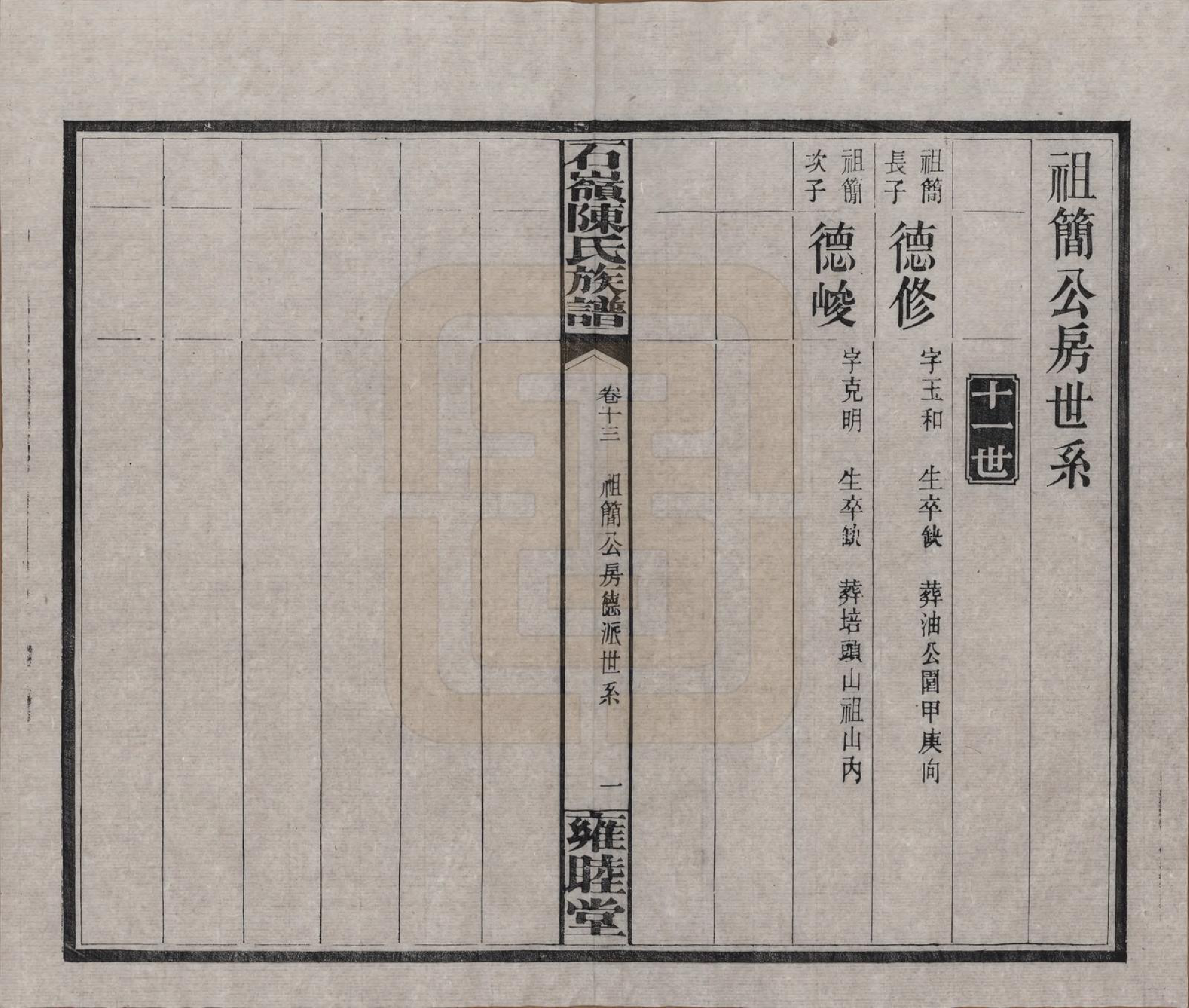 GTJP0168.陈.湖南长沙.石岭陈氏族谱.民国五年(1916)_013.pdf_第1页