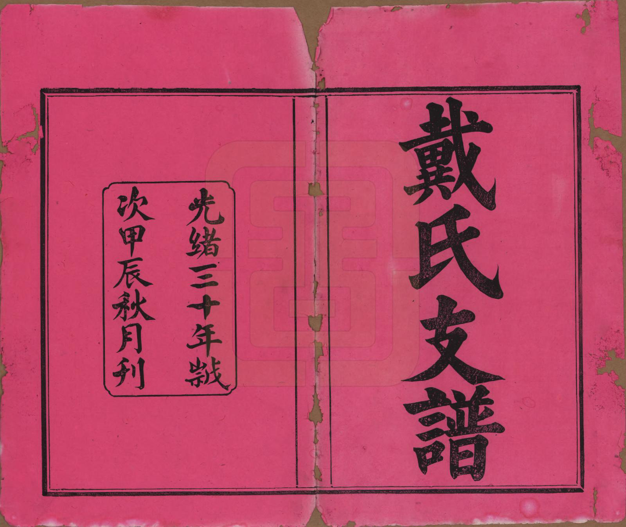 GTJP0261.戴.湖南善邑.善邑黄泥塘戴氏续修支谱.清光绪30年[1905]_001.pdf_第2页