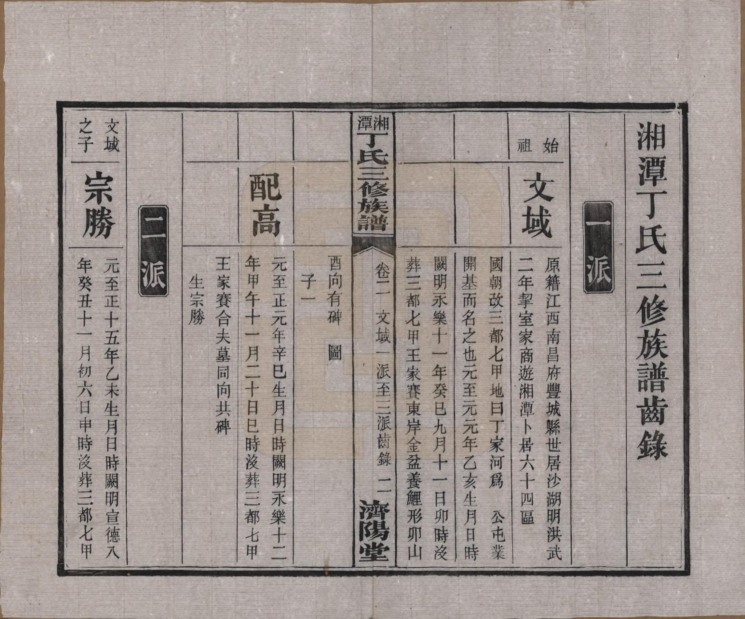 GTJP0286.丁.湖南湘潭.湘潭丁氏三修族谱十卷.民国三十六年(1947)_002.pdf_第2页