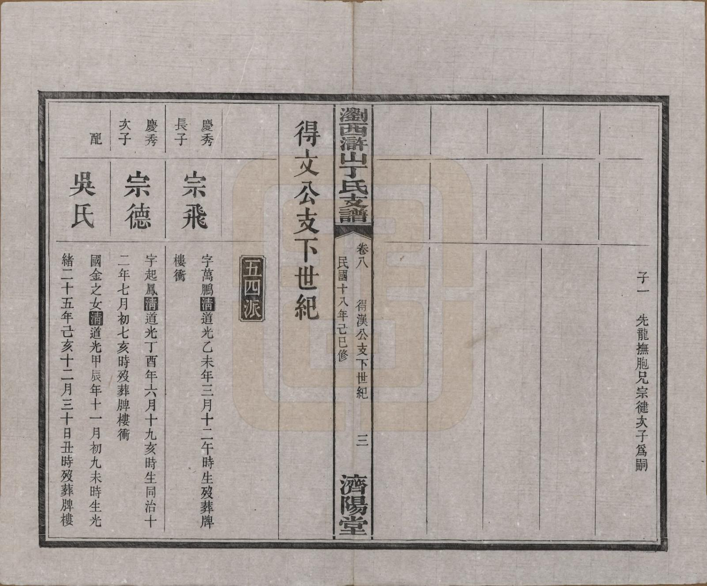 GTJP0290.丁.湖南浏阳.浏西浒山丁氏支谱十一卷.民国十八年（1929）_008.pdf_第3页