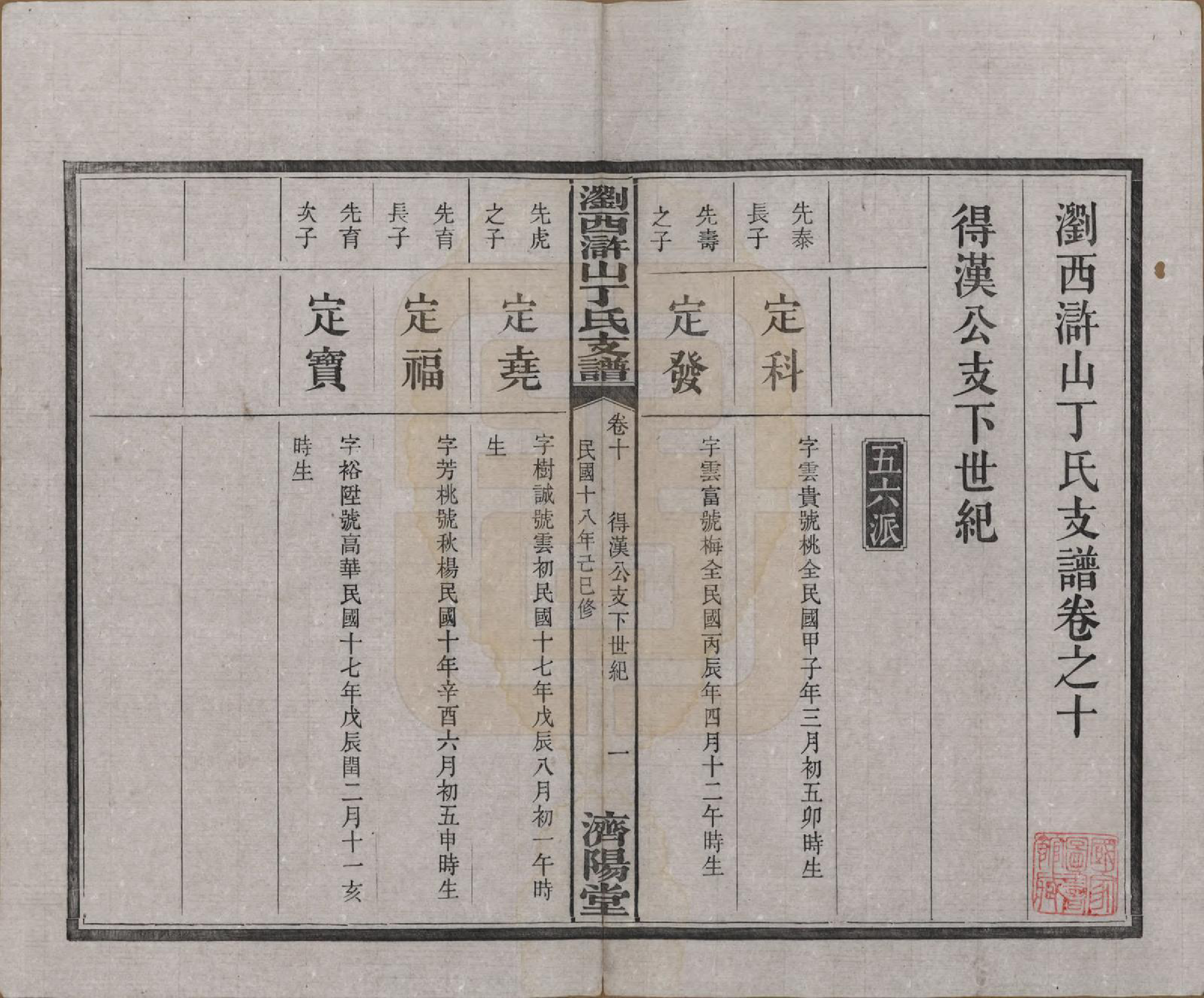 GTJP0290.丁.湖南浏阳.浏西浒山丁氏支谱十一卷.民国十八年（1929）_010.pdf_第1页