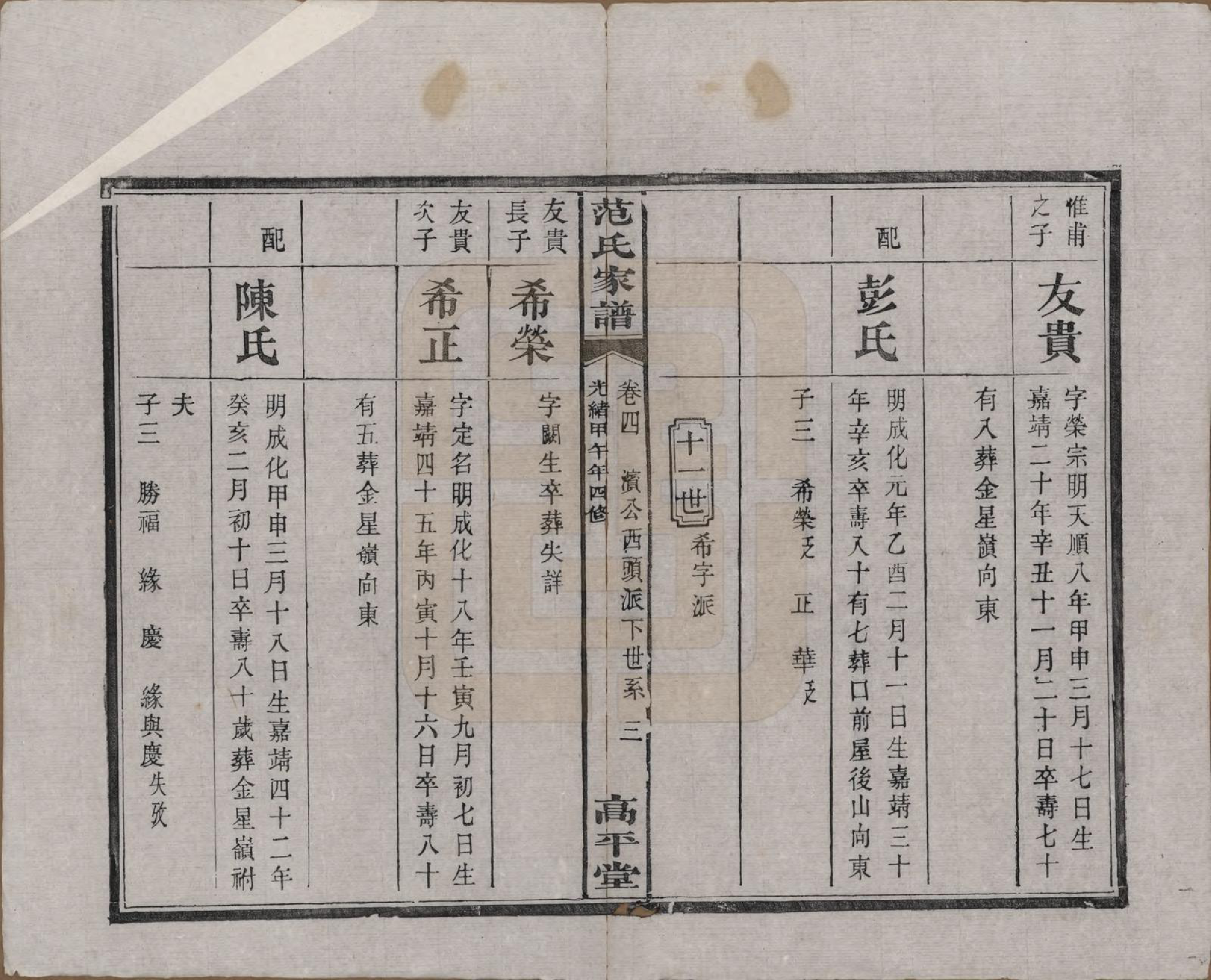 GTJP0323.范.湖南长沙、湘阴.范氏家谱九卷.清光绪二十年（1894）_004.pdf_第3页