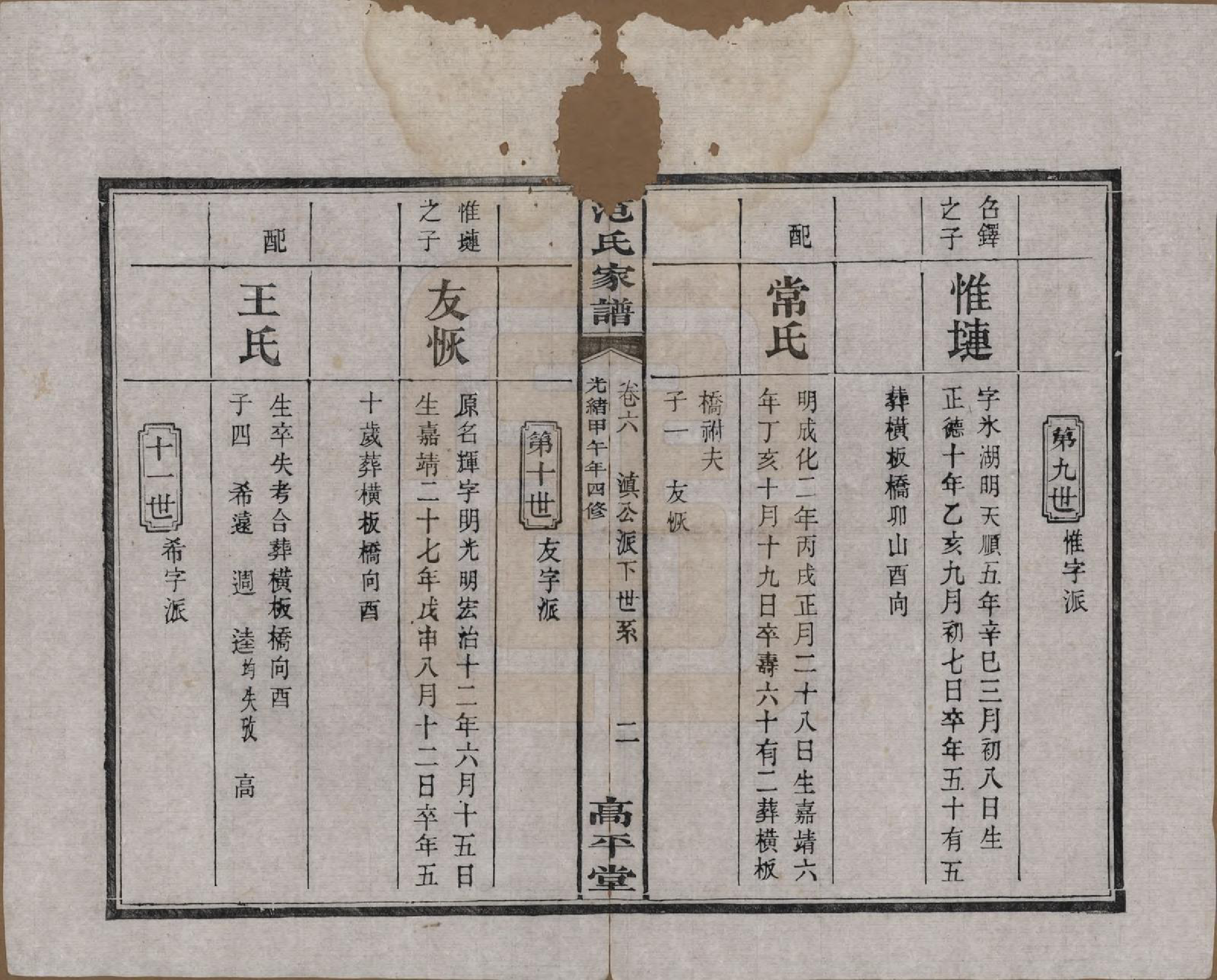 GTJP0323.范.湖南长沙、湘阴.范氏家谱九卷.清光绪二十年（1894）_006.pdf_第2页