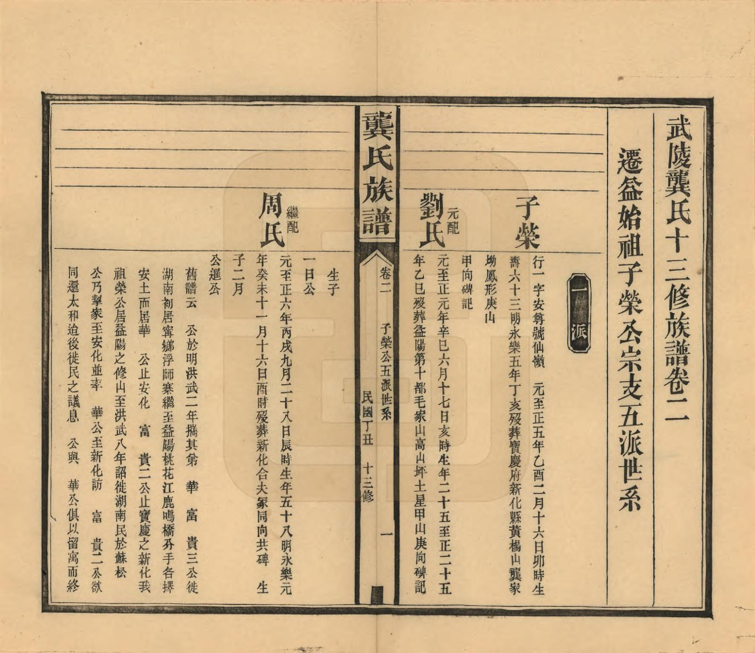 GTJP0407.龚.湖南武陵.武陵龚氏十三修族谱.民国26年(1937)_002.pdf_第1页