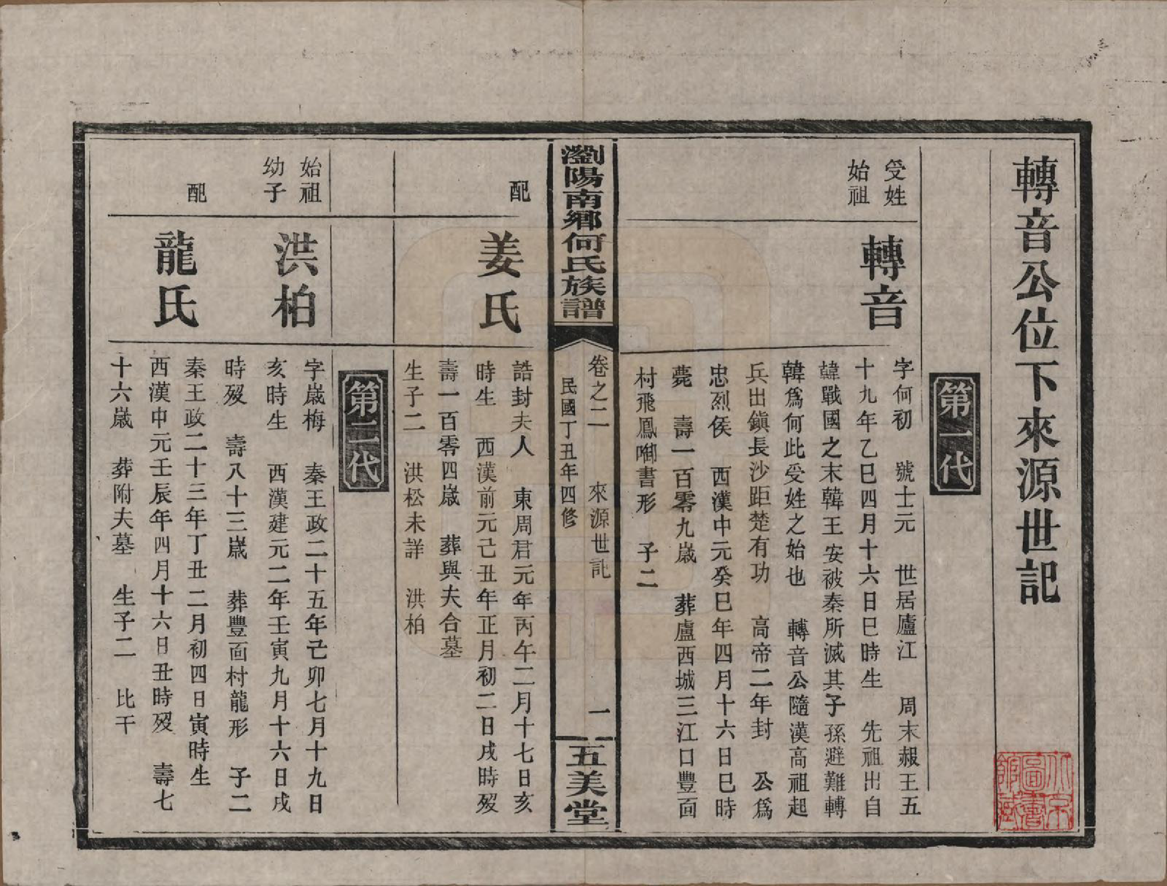 GTJP0474.何.湖南浏阳.浏阳南乡何氏族谱.民国二十六年(1937)_003.pdf_第1页