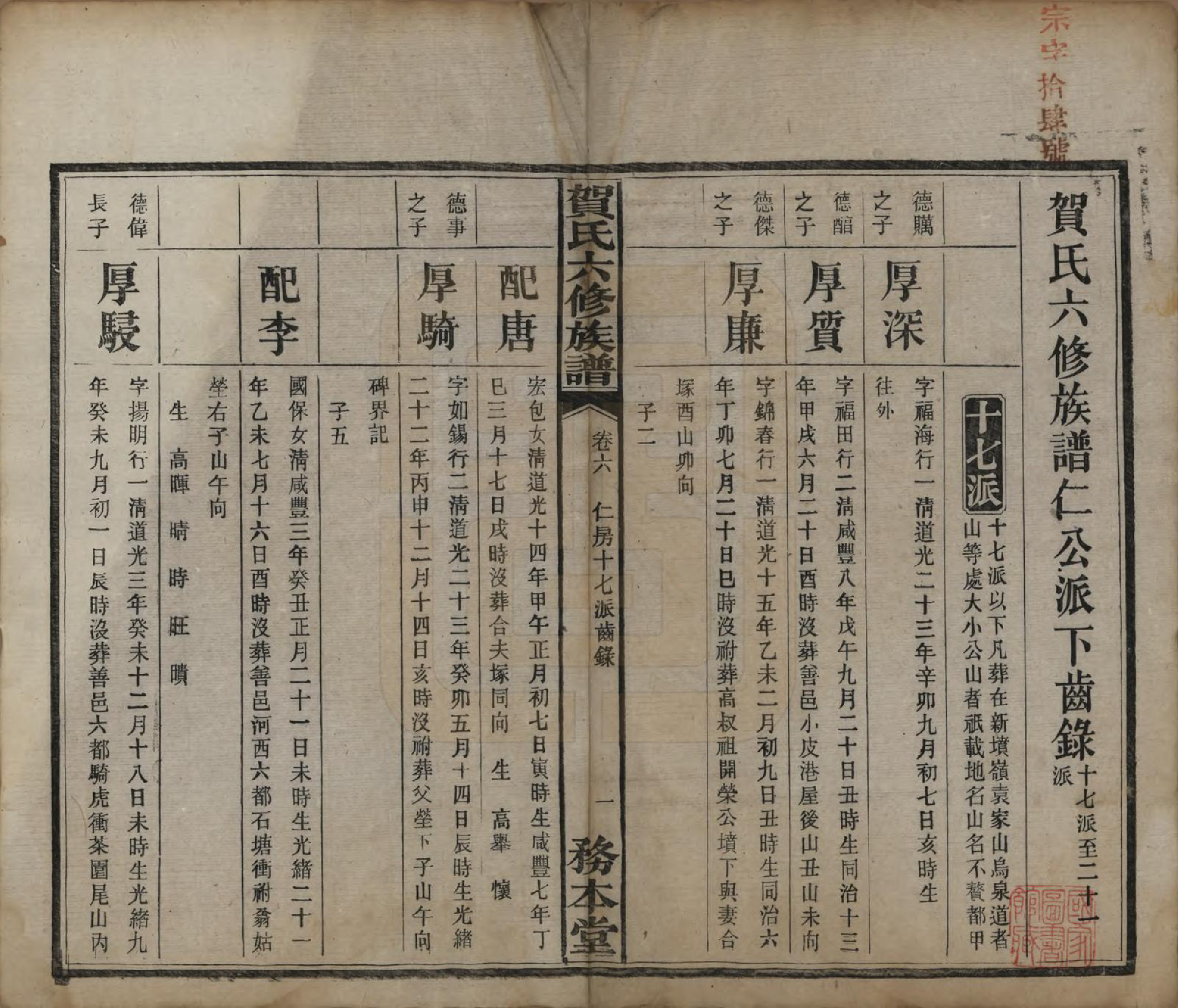 GTJP0496.贺.湖南湘潭.贺氏六修族谱.民国20年[1931]_006.pdf_第2页