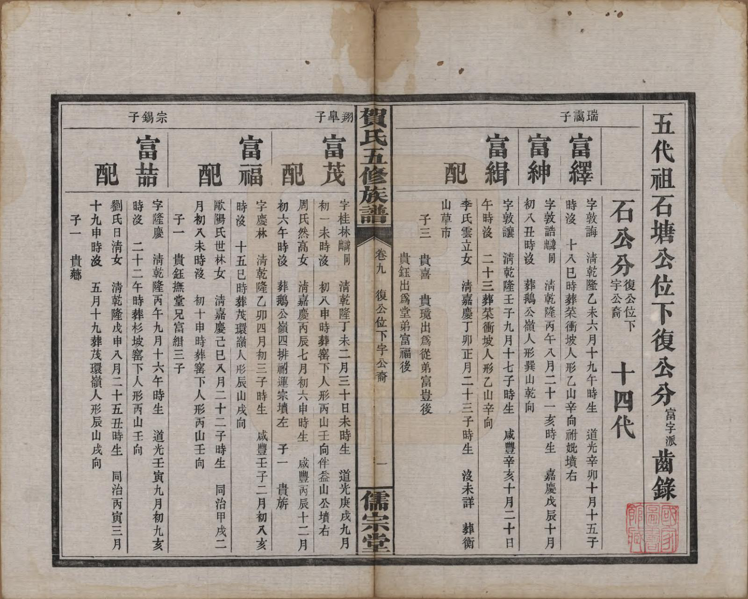 GTJP0497.贺.湖南醴陵.罗田贺氏五修族谱.民国22年(1933)_009.pdf_第1页