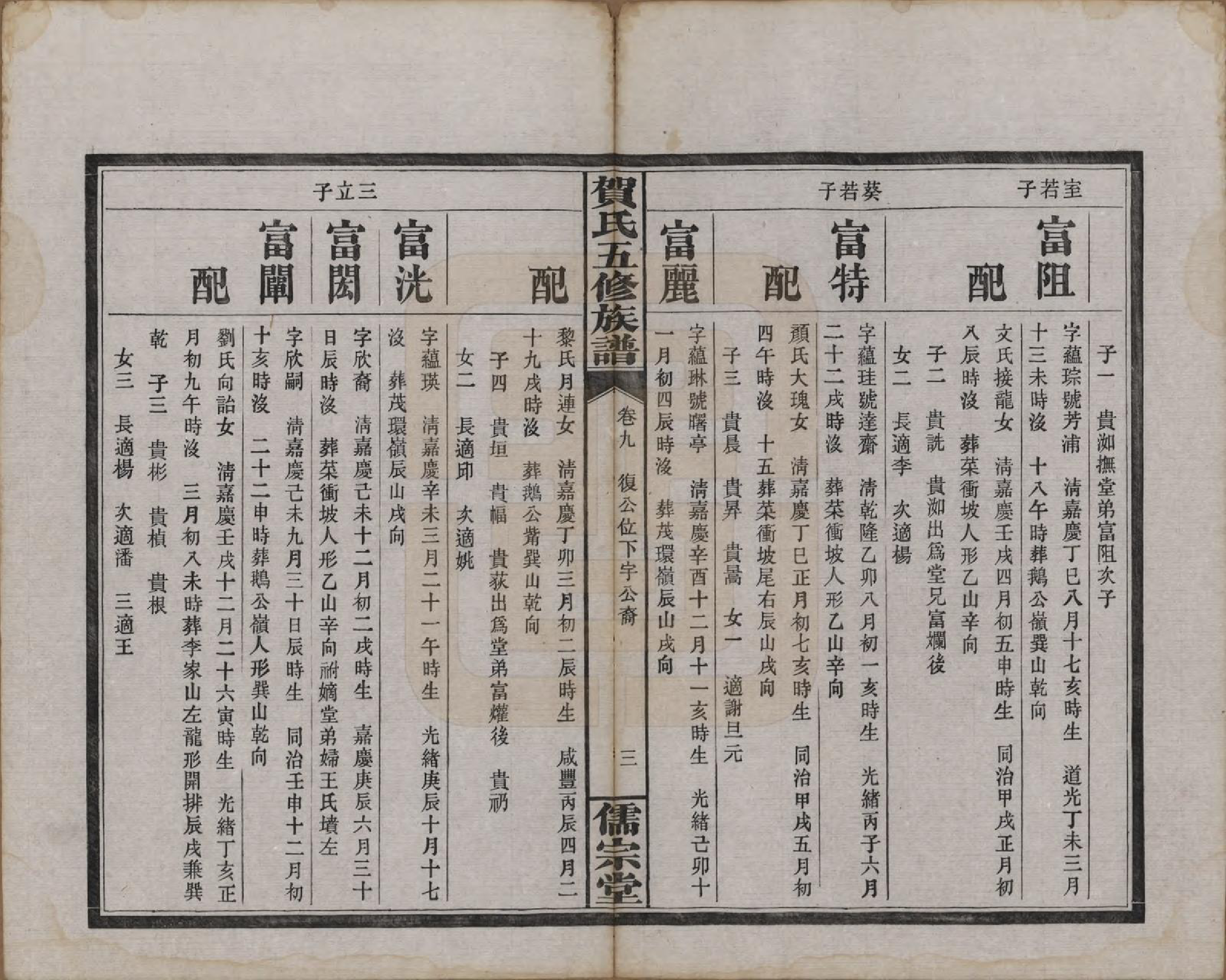 GTJP0497.贺.湖南醴陵.罗田贺氏五修族谱.民国22年(1933)_009.pdf_第3页