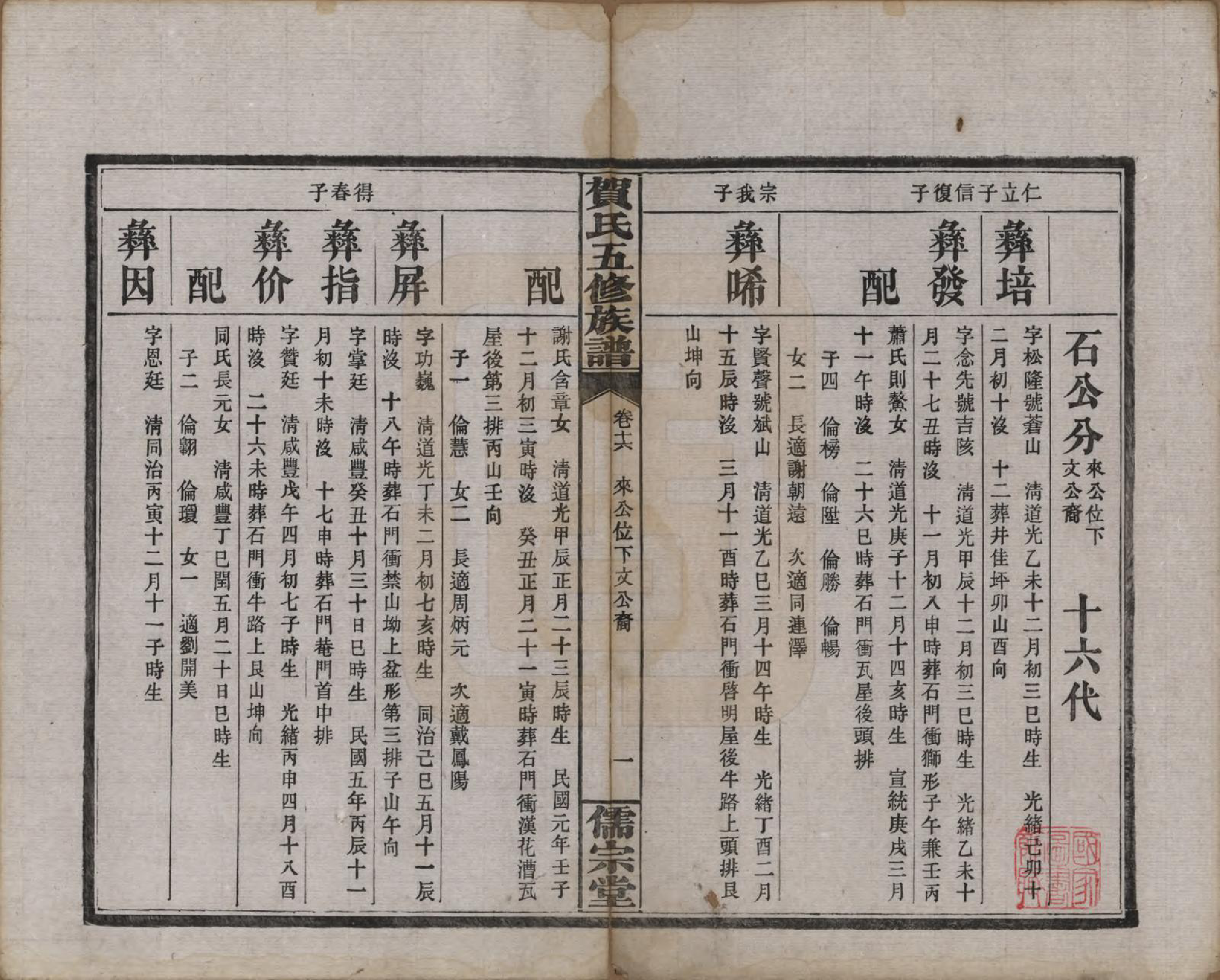 GTJP0497.贺.湖南醴陵.罗田贺氏五修族谱.民国22年(1933)_016.pdf_第1页