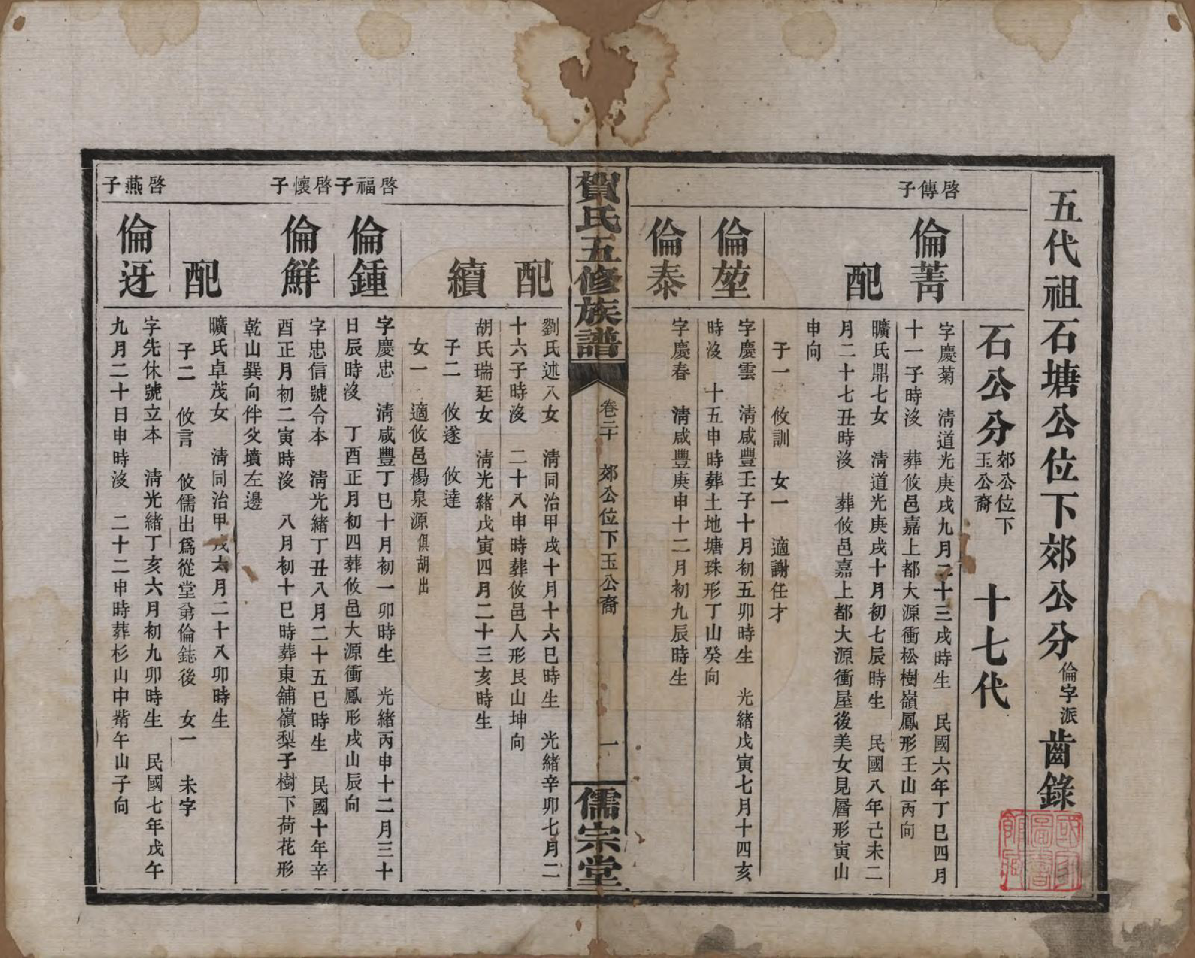 GTJP0497.贺.湖南醴陵.罗田贺氏五修族谱.民国22年(1933)_020.pdf_第1页