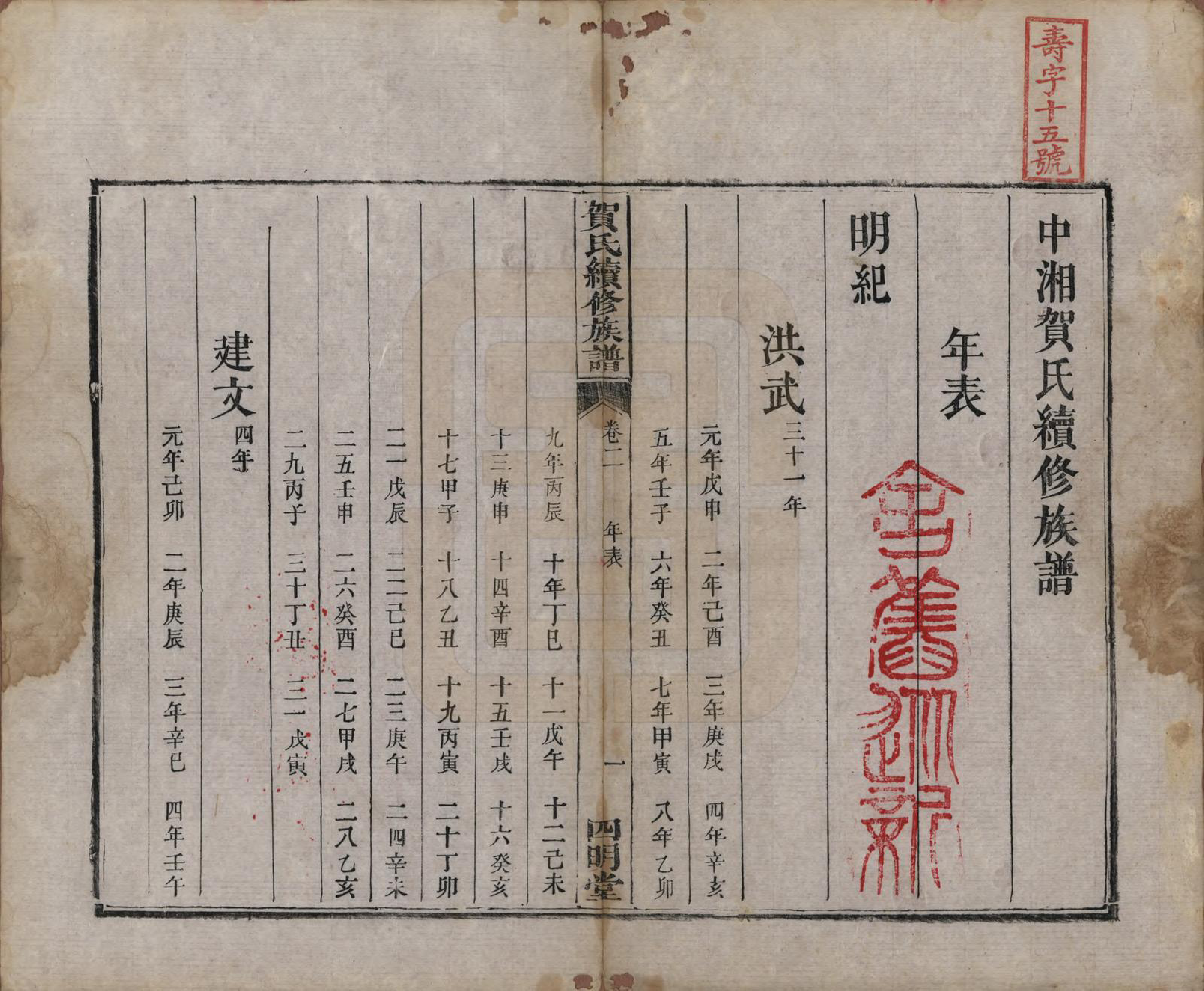 GTJP0507.贺.湖南湘潭.中湘贺氏续修族谱十卷.清咸丰十一年（1861）_002.pdf_第1页