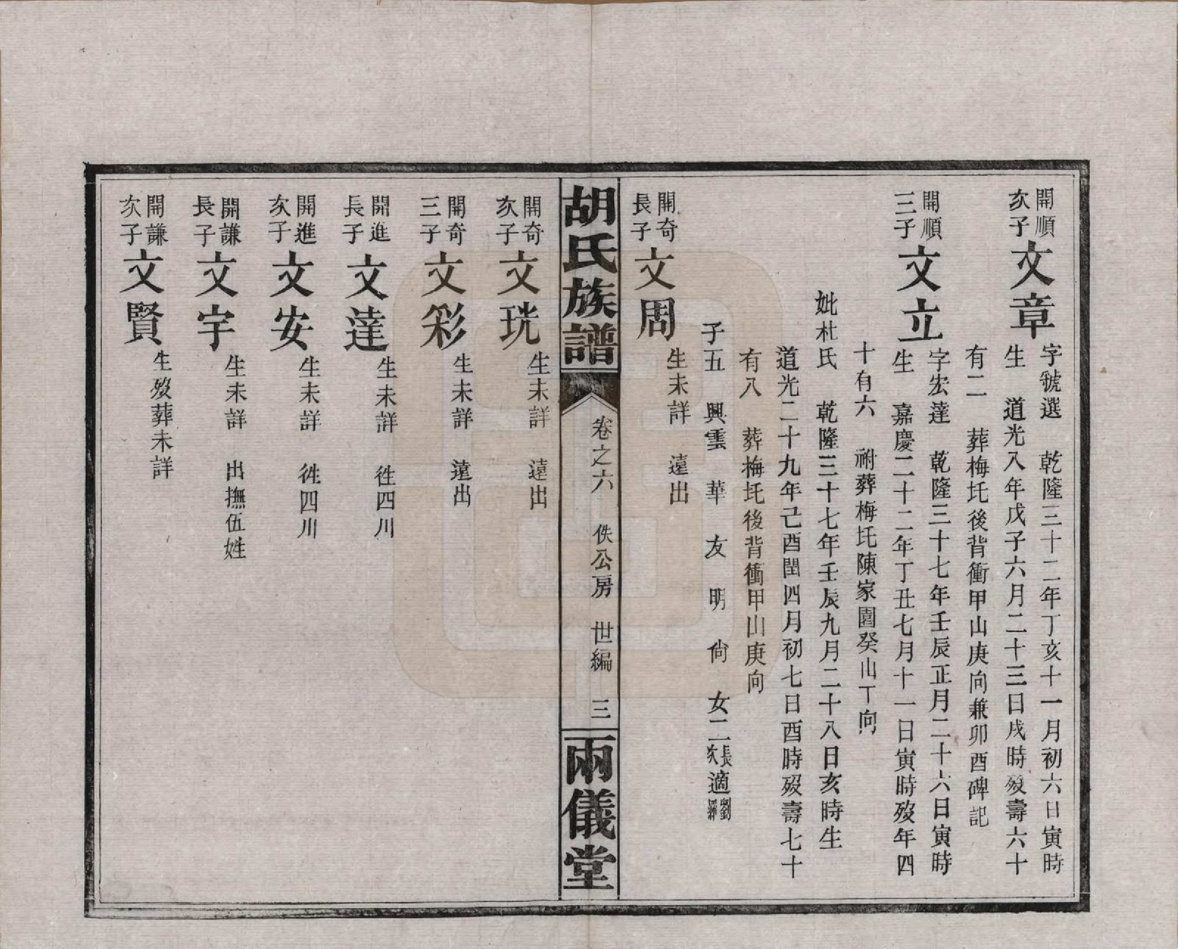 GTJP0514.胡.湖南长沙.胡氏族谱十一卷卷末一卷.民国9年（1920）_006.pdf_第3页