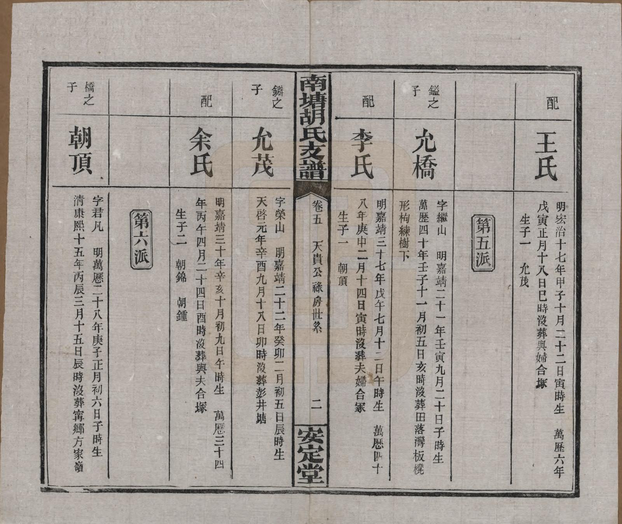 GTJP0525.胡.湖南湘潭.南塘胡氏支谱九卷.民国三十一年[1942]_005.pdf_第2页