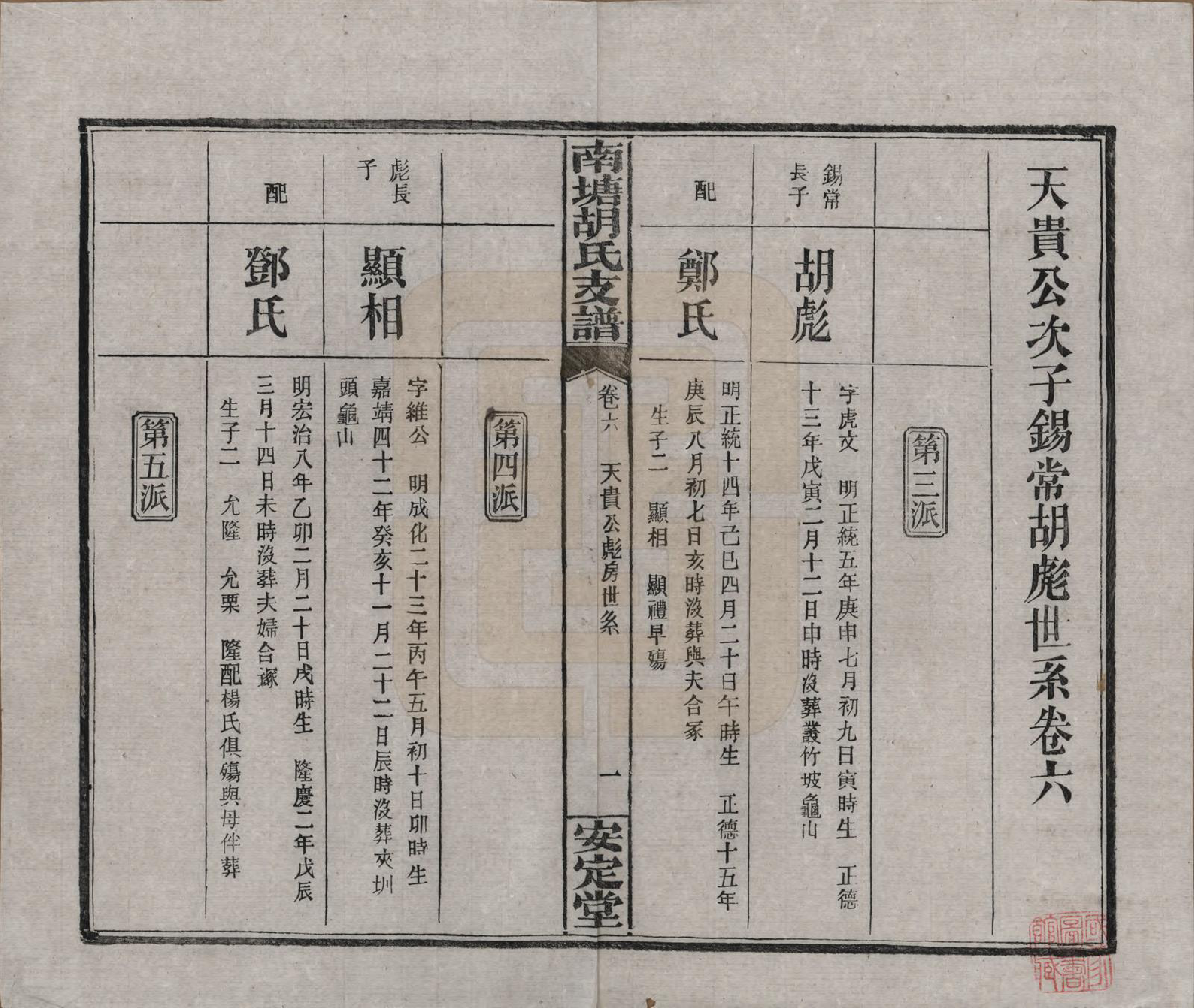 GTJP0525.胡.湖南湘潭.南塘胡氏支谱九卷.民国三十一年[1942]_006.pdf_第1页