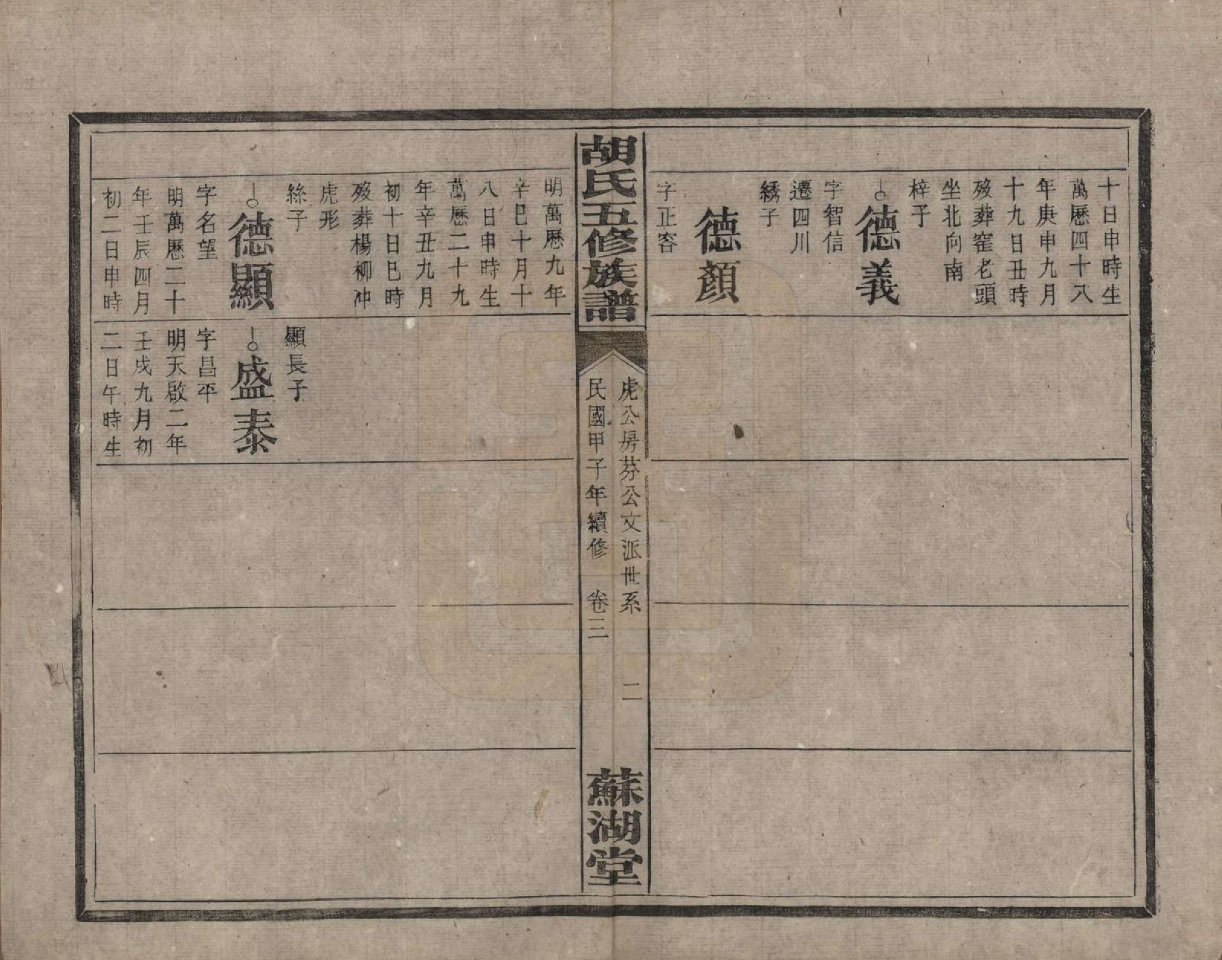 GTJP0531.胡.湖南衡阳.胡氏五修族谱.民国十三年（1924）_006.pdf_第2页