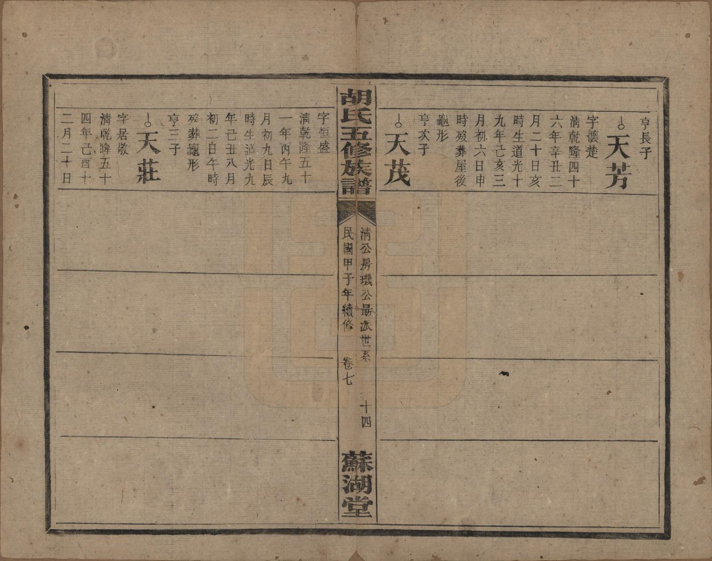 GTJP0531.胡.湖南衡阳.胡氏五修族谱.民国十三年（1924）_009.pdf_第2页