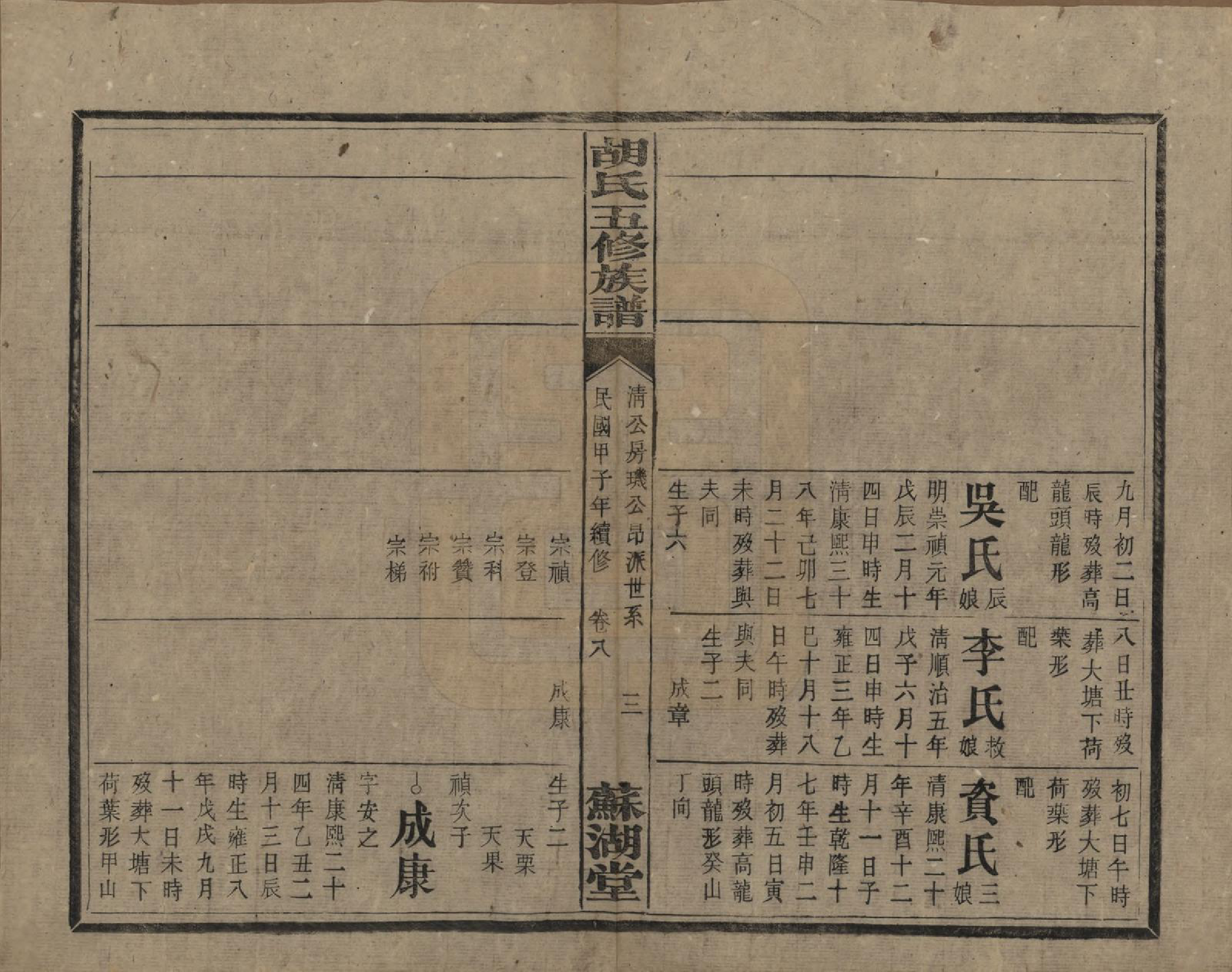 GTJP0531.胡.湖南衡阳.胡氏五修族谱.民国十三年（1924）_010.pdf_第3页