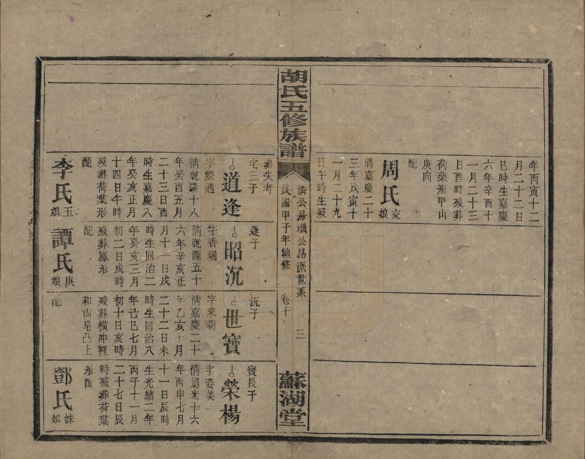 GTJP0531.胡.湖南衡阳.胡氏五修族谱.民国十三年（1924）_012.pdf_第3页