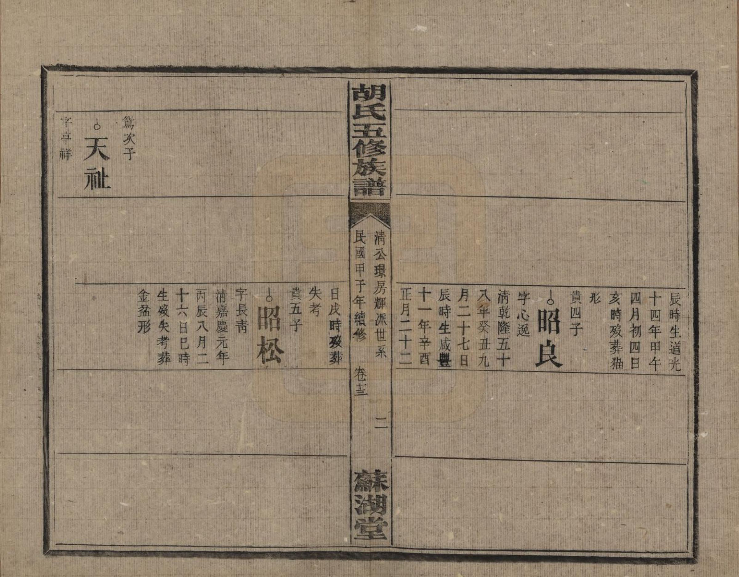 GTJP0531.胡.湖南衡阳.胡氏五修族谱.民国十三年（1924）_014.pdf_第2页