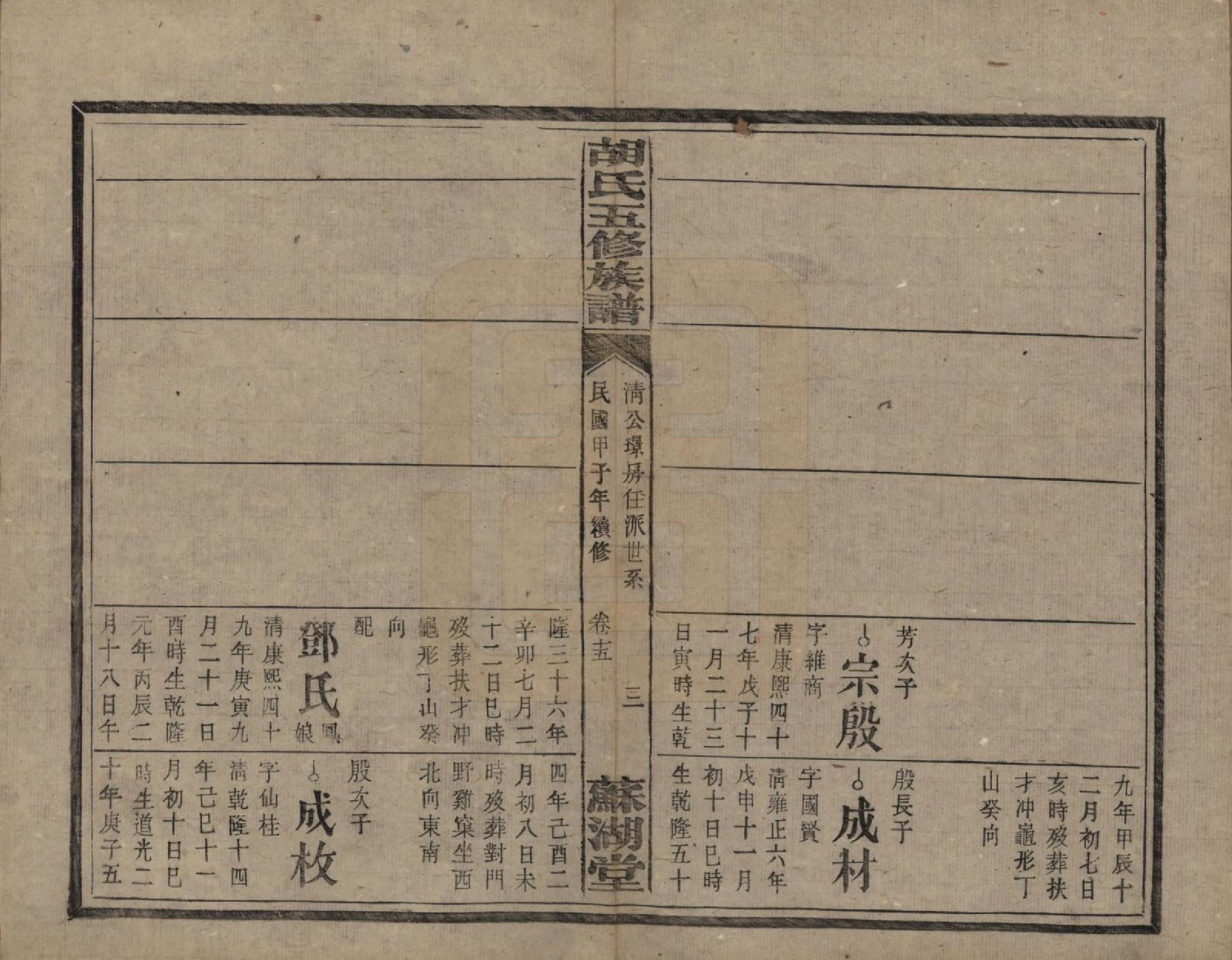 GTJP0531.胡.湖南衡阳.胡氏五修族谱.民国十三年（1924）_016.pdf_第3页