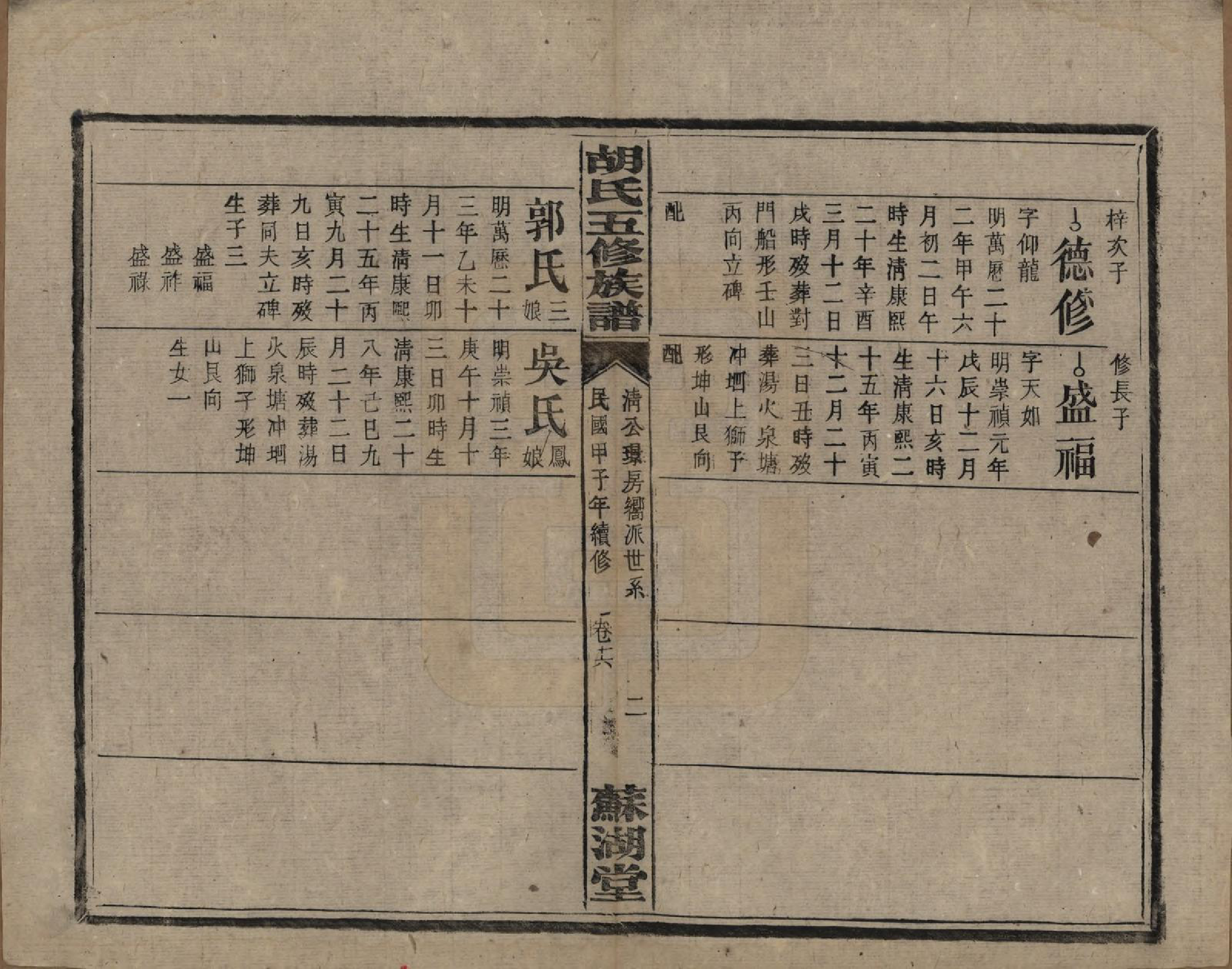 GTJP0531.胡.湖南衡阳.胡氏五修族谱.民国十三年（1924）_017.pdf_第2页