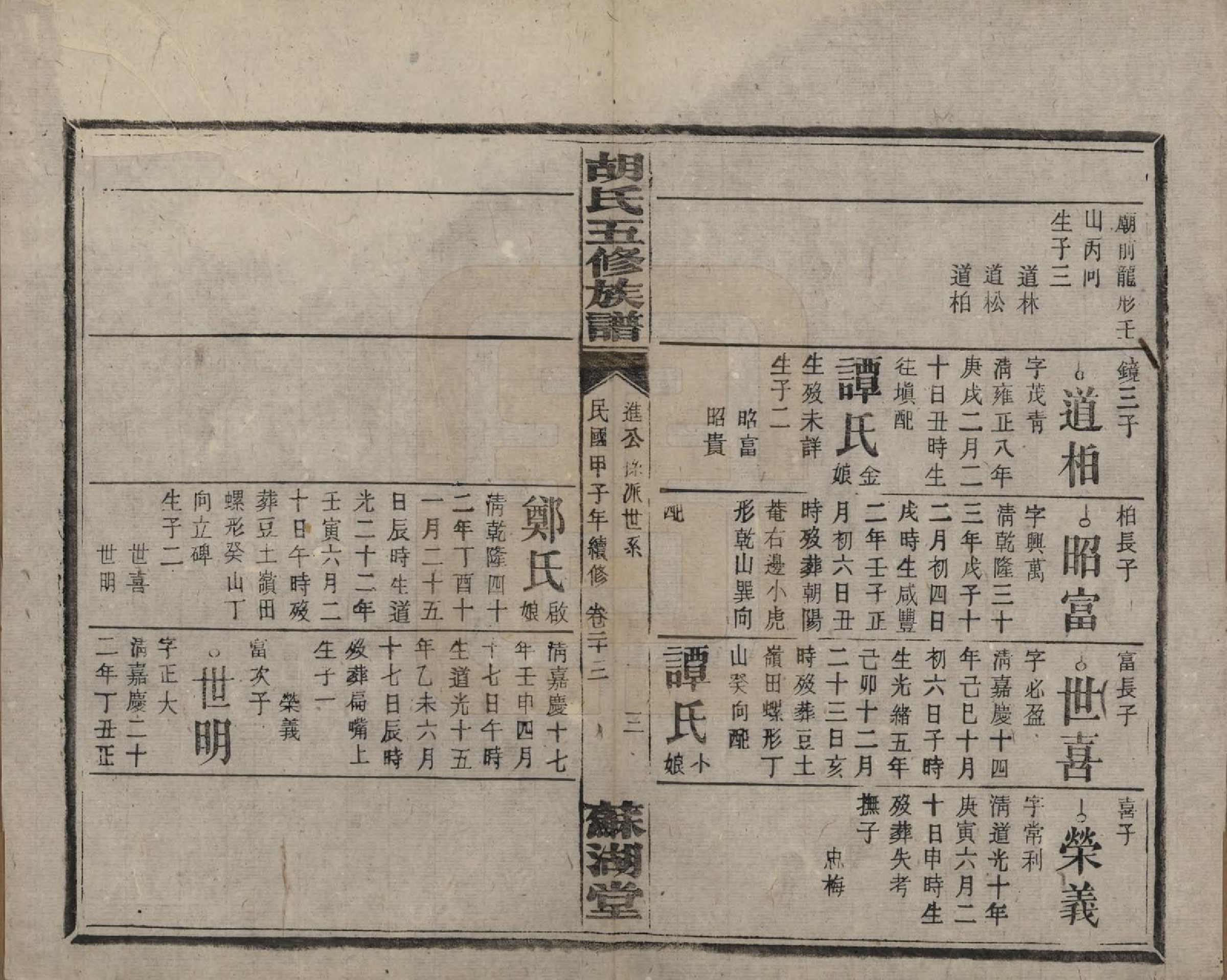 GTJP0531.胡.湖南衡阳.胡氏五修族谱.民国十三年（1924）_023.pdf_第3页