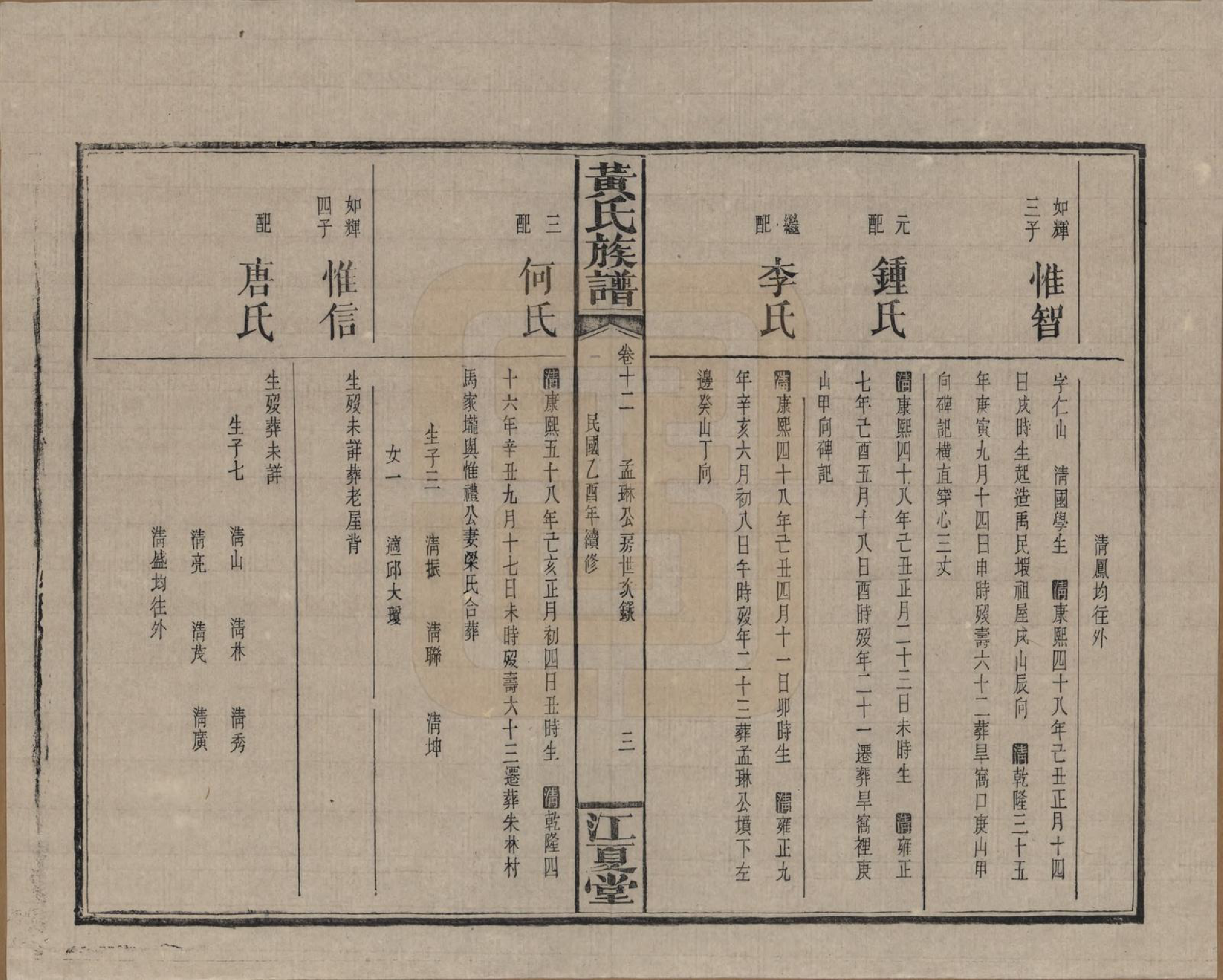 GTJP0593.黄.湖南浏阳.黄氏族谱七十二卷卷首一卷.民国三十四年（1945）_012.pdf_第3页