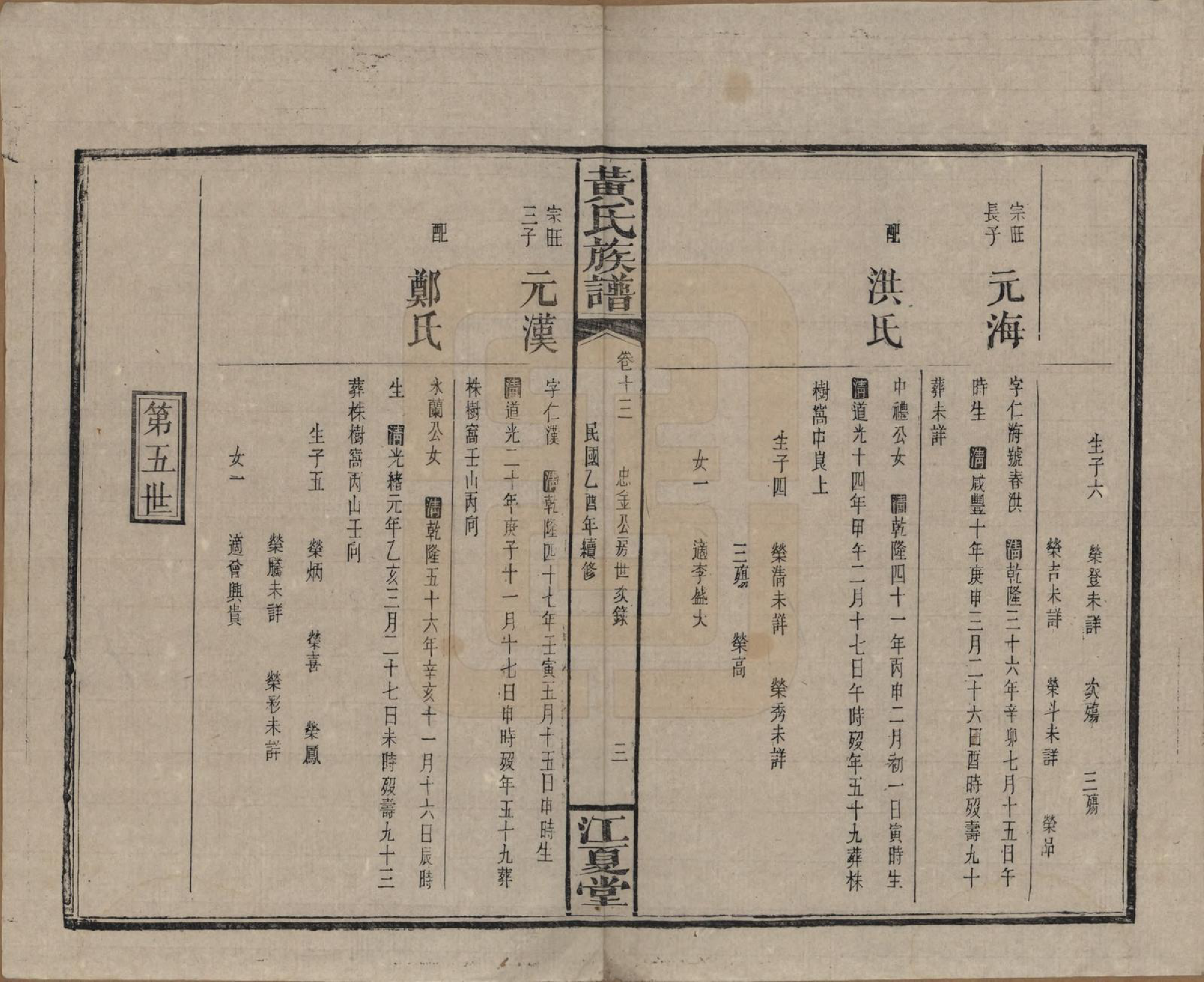 GTJP0593.黄.湖南浏阳.黄氏族谱七十二卷卷首一卷.民国三十四年（1945）_013.pdf_第3页