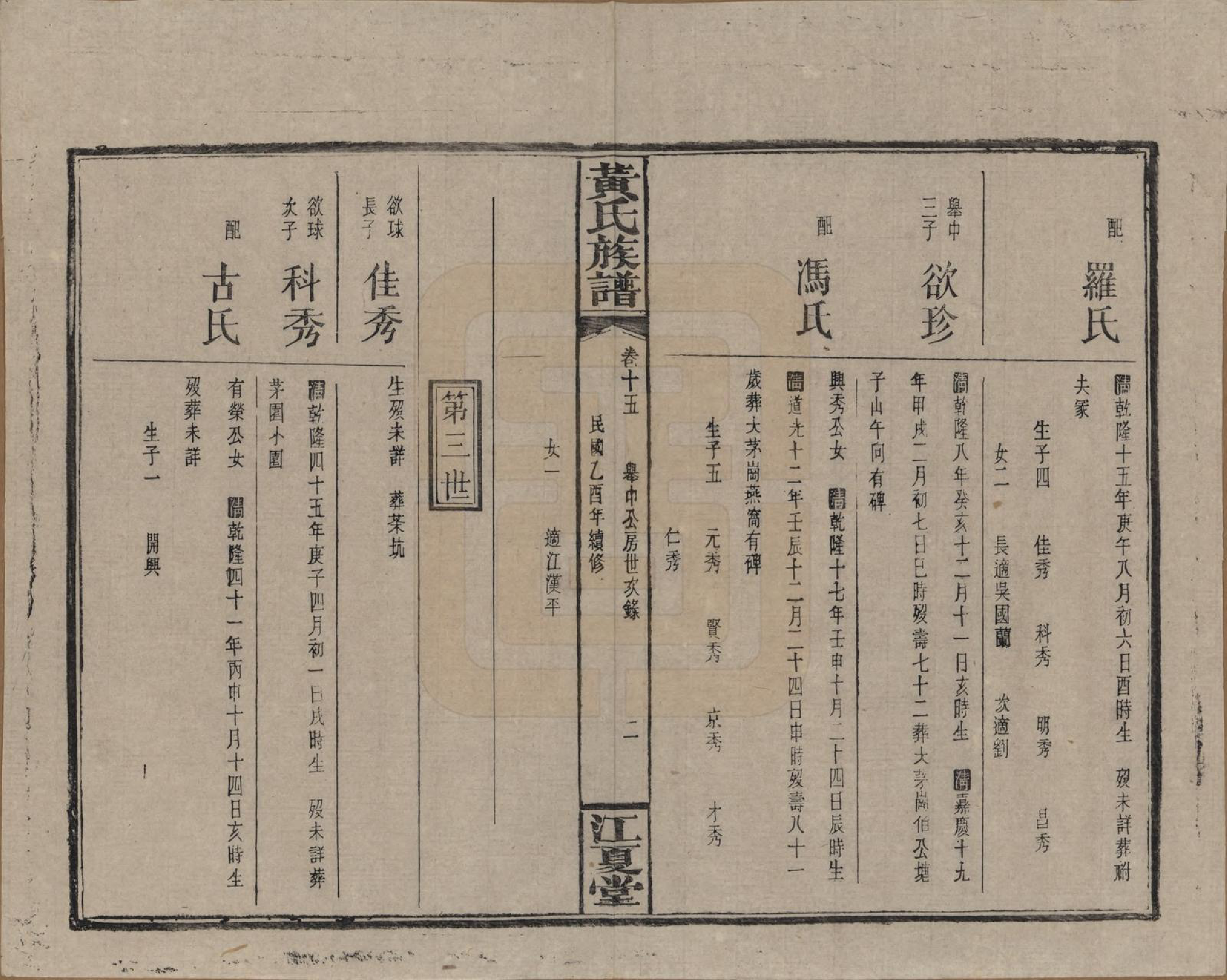 GTJP0593.黄.湖南浏阳.黄氏族谱七十二卷卷首一卷.民国三十四年（1945）_015.pdf_第2页