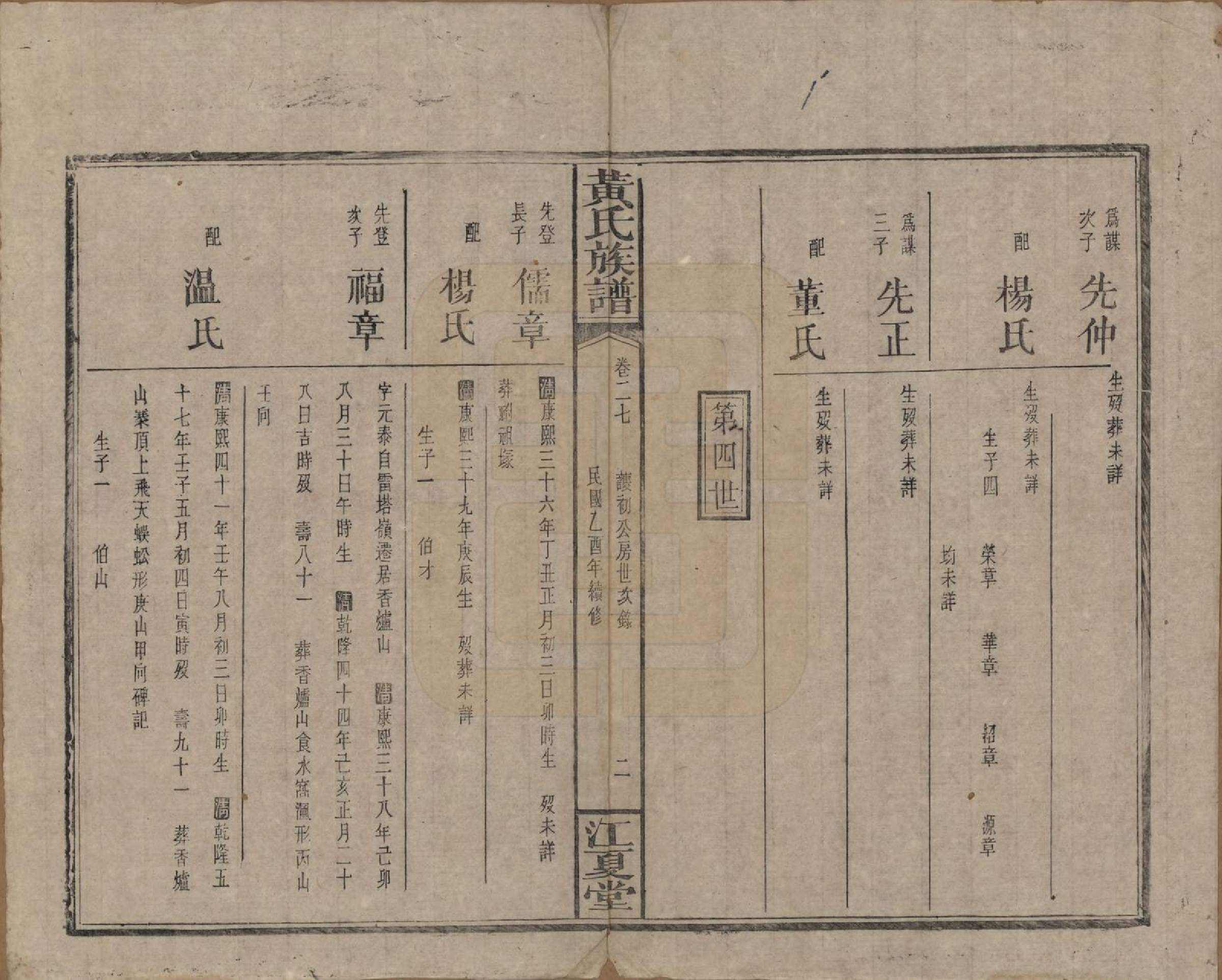 GTJP0593.黄.湖南浏阳.黄氏族谱七十二卷卷首一卷.民国三十四年（1945）_027.pdf_第2页