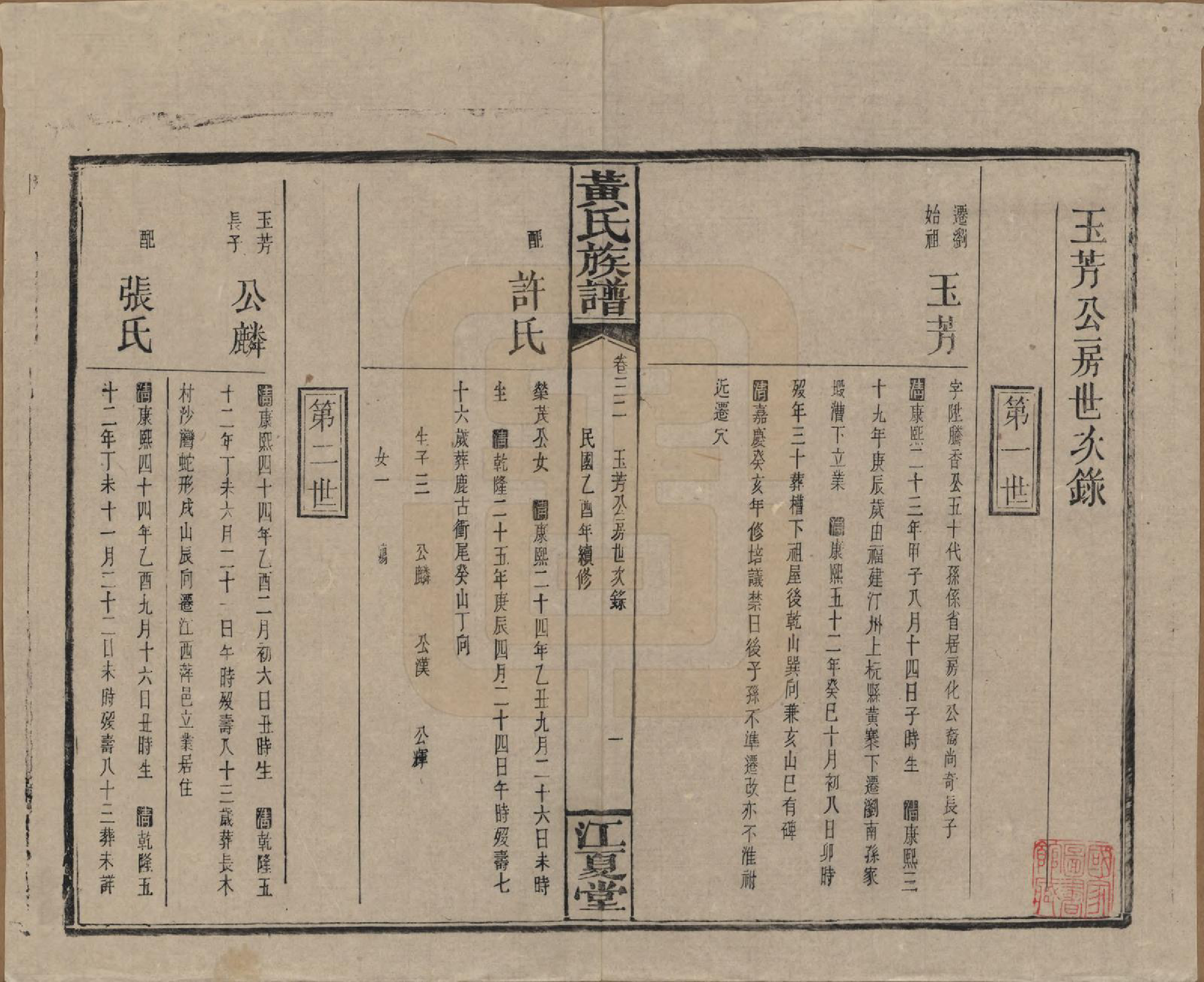 GTJP0593.黄.湖南浏阳.黄氏族谱七十二卷卷首一卷.民国三十四年（1945）_032.pdf_第1页