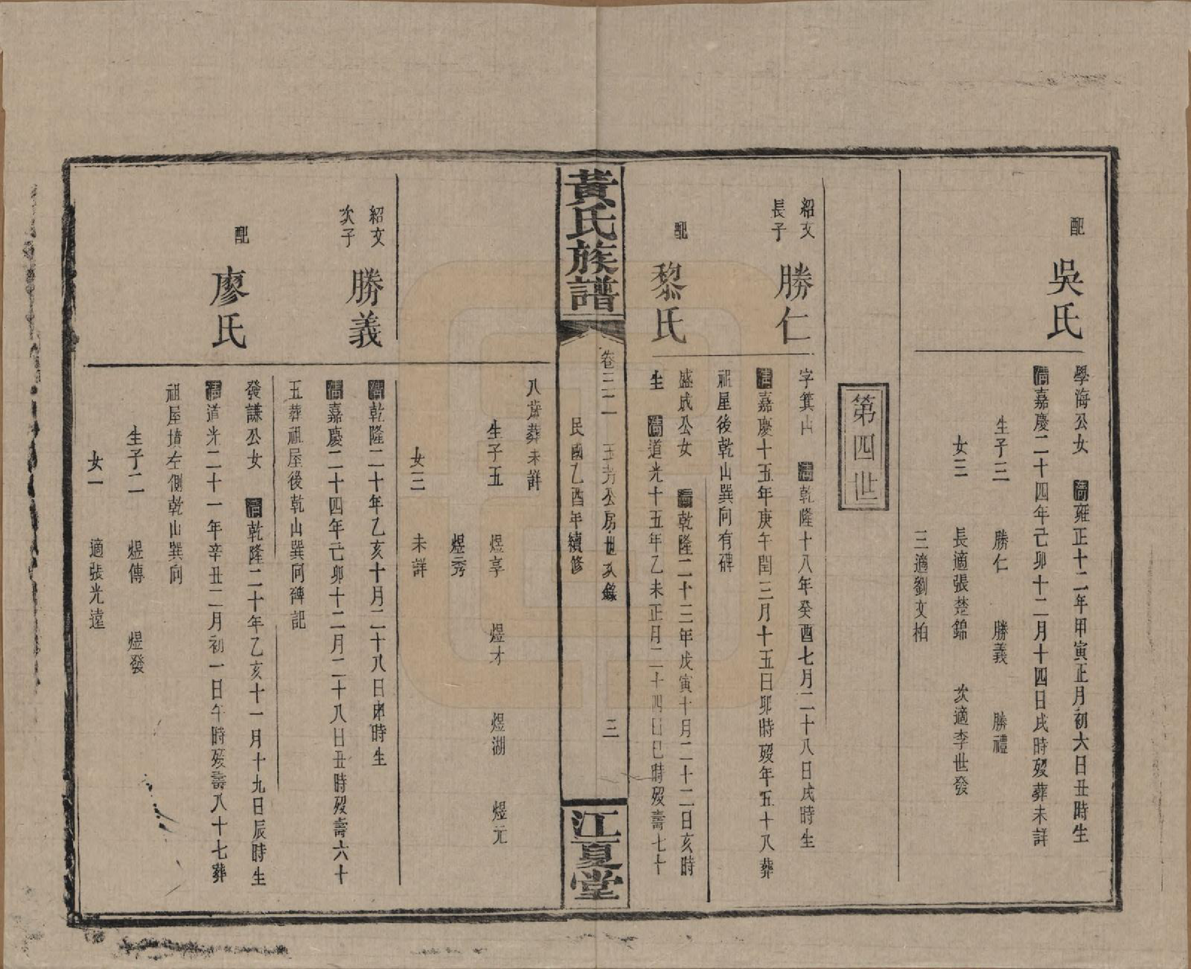 GTJP0593.黄.湖南浏阳.黄氏族谱七十二卷卷首一卷.民国三十四年（1945）_032.pdf_第3页