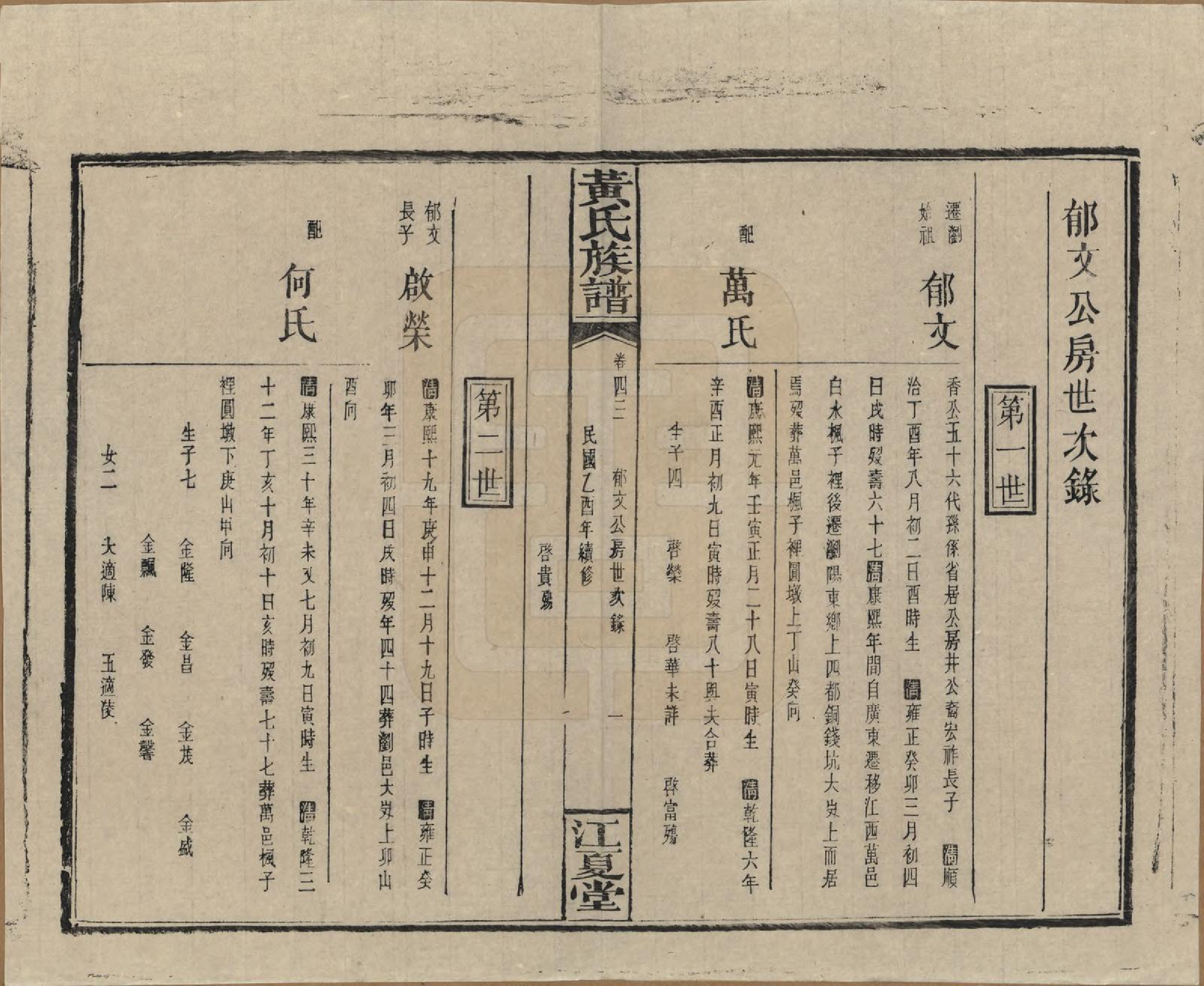 GTJP0593.黄.湖南浏阳.黄氏族谱七十二卷卷首一卷.民国三十四年（1945）_043.pdf_第1页