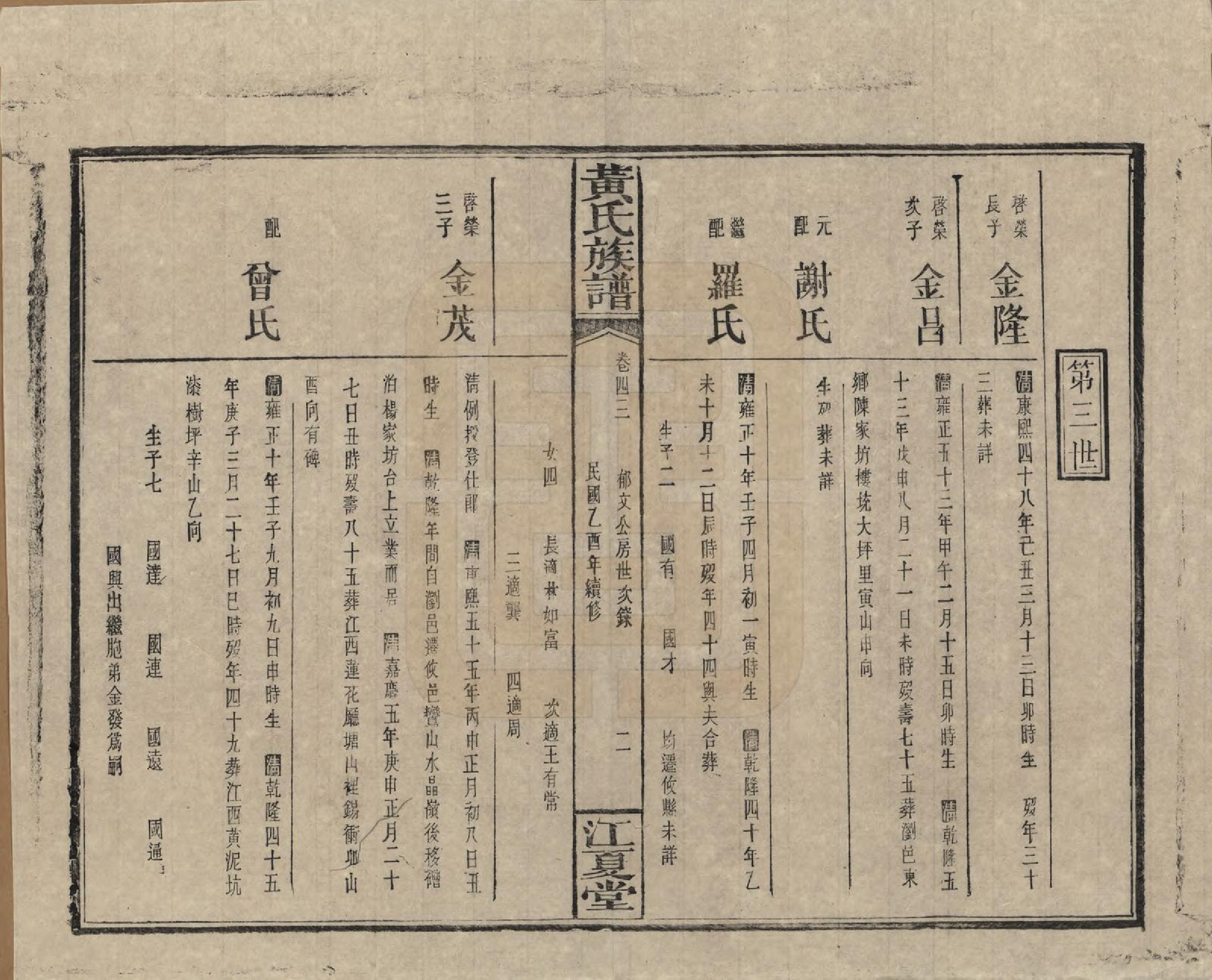 GTJP0593.黄.湖南浏阳.黄氏族谱七十二卷卷首一卷.民国三十四年（1945）_043.pdf_第2页