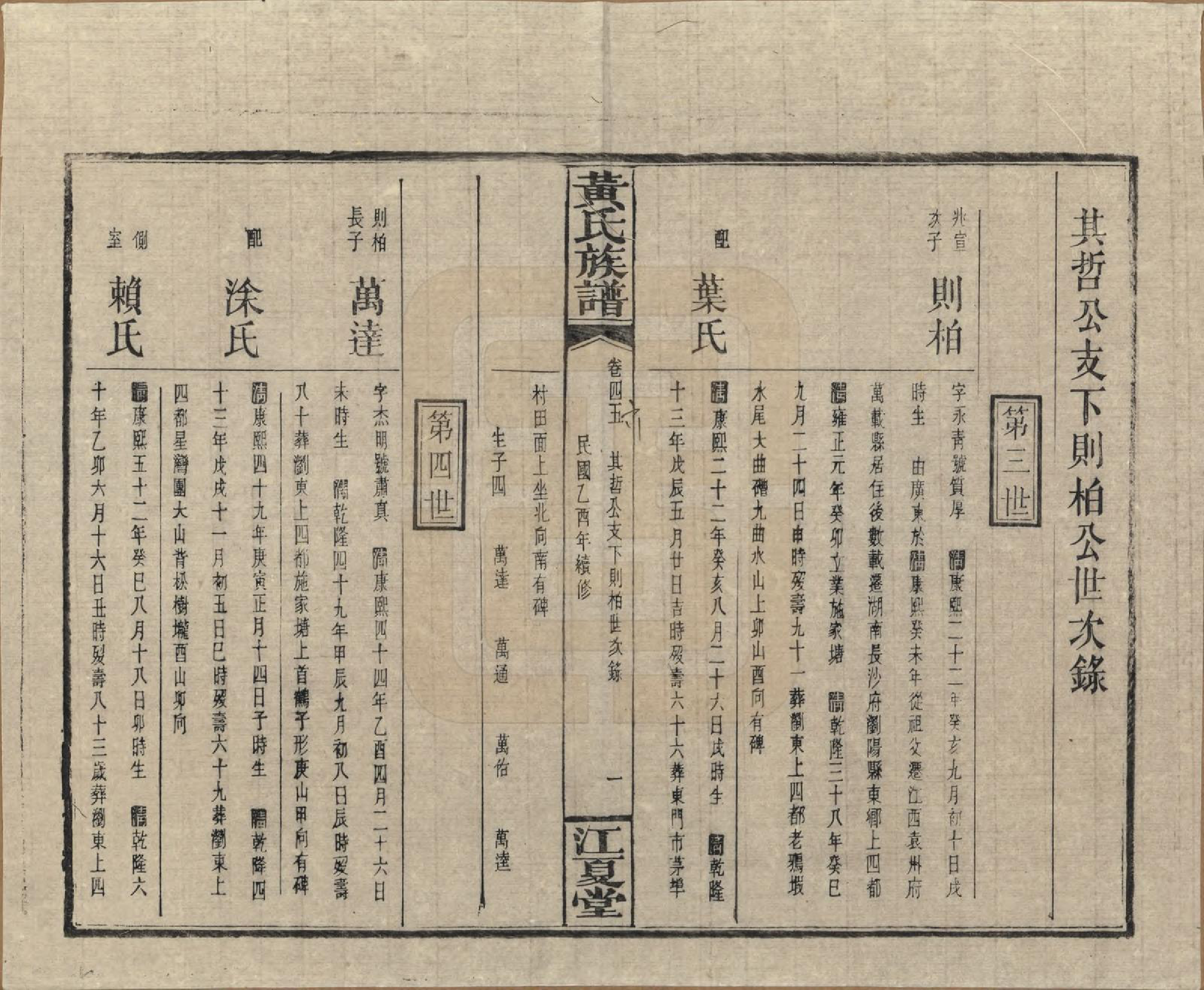 GTJP0593.黄.湖南浏阳.黄氏族谱七十二卷卷首一卷.民国三十四年（1945）_046.pdf_第1页