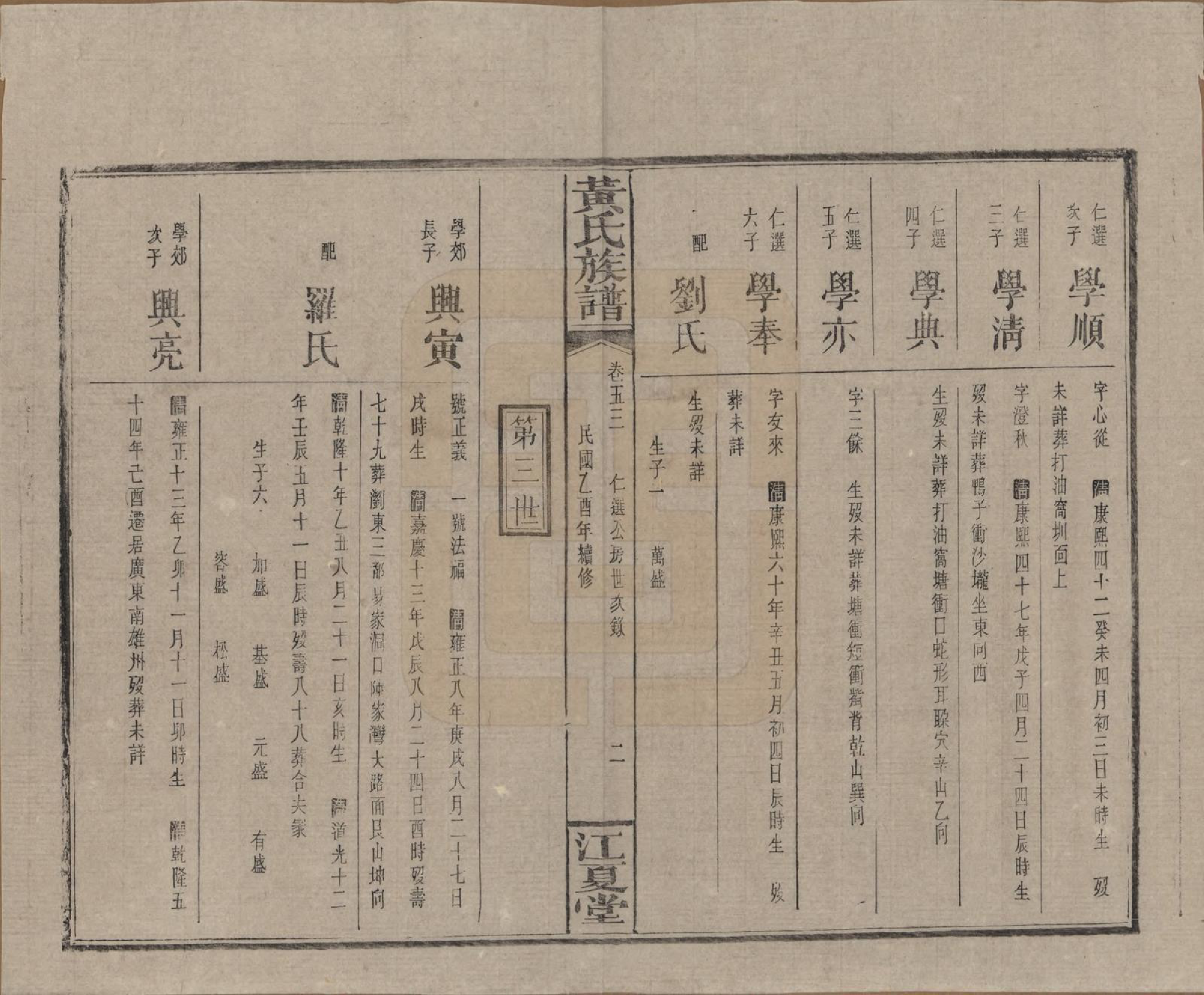 GTJP0593.黄.湖南浏阳.黄氏族谱七十二卷卷首一卷.民国三十四年（1945）_053.pdf_第2页