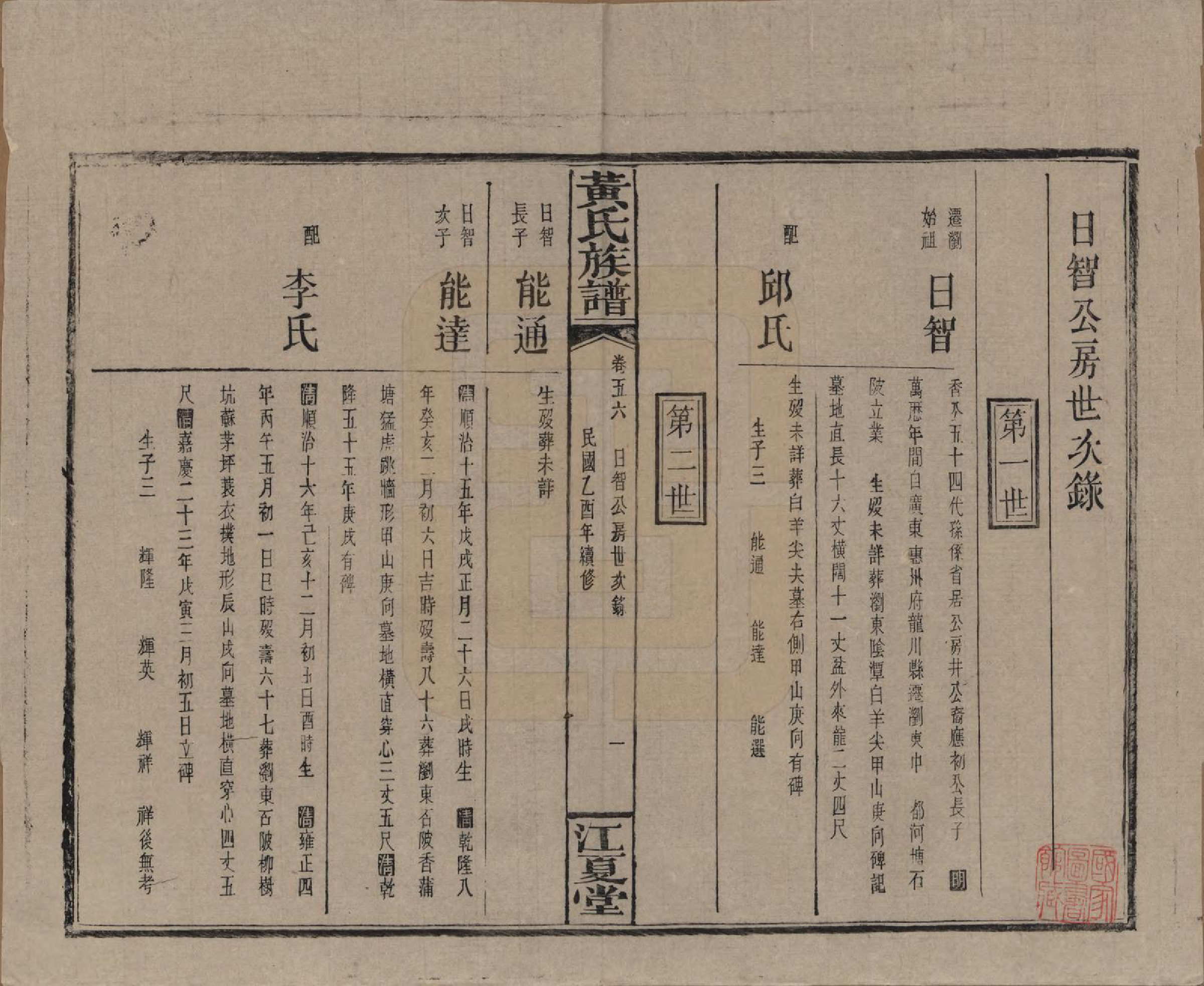 GTJP0593.黄.湖南浏阳.黄氏族谱七十二卷卷首一卷.民国三十四年（1945）_056.pdf_第1页