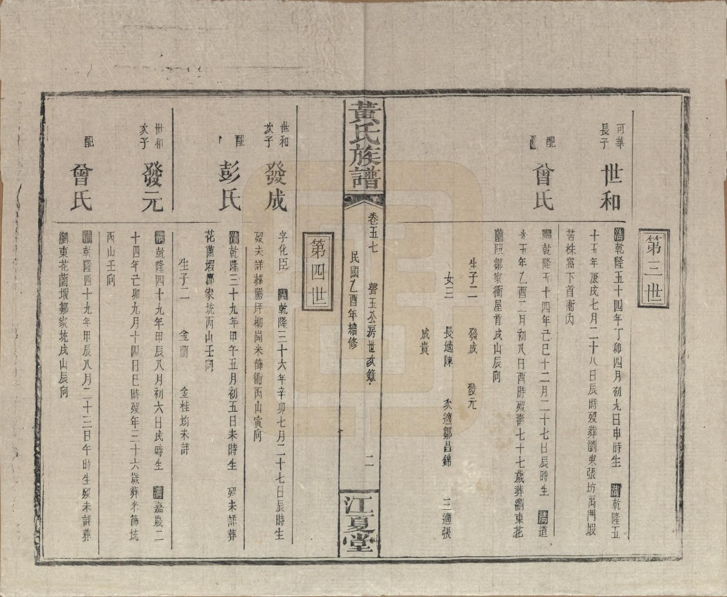 GTJP0593.黄.湖南浏阳.黄氏族谱七十二卷卷首一卷.民国三十四年（1945）_057.pdf_第2页