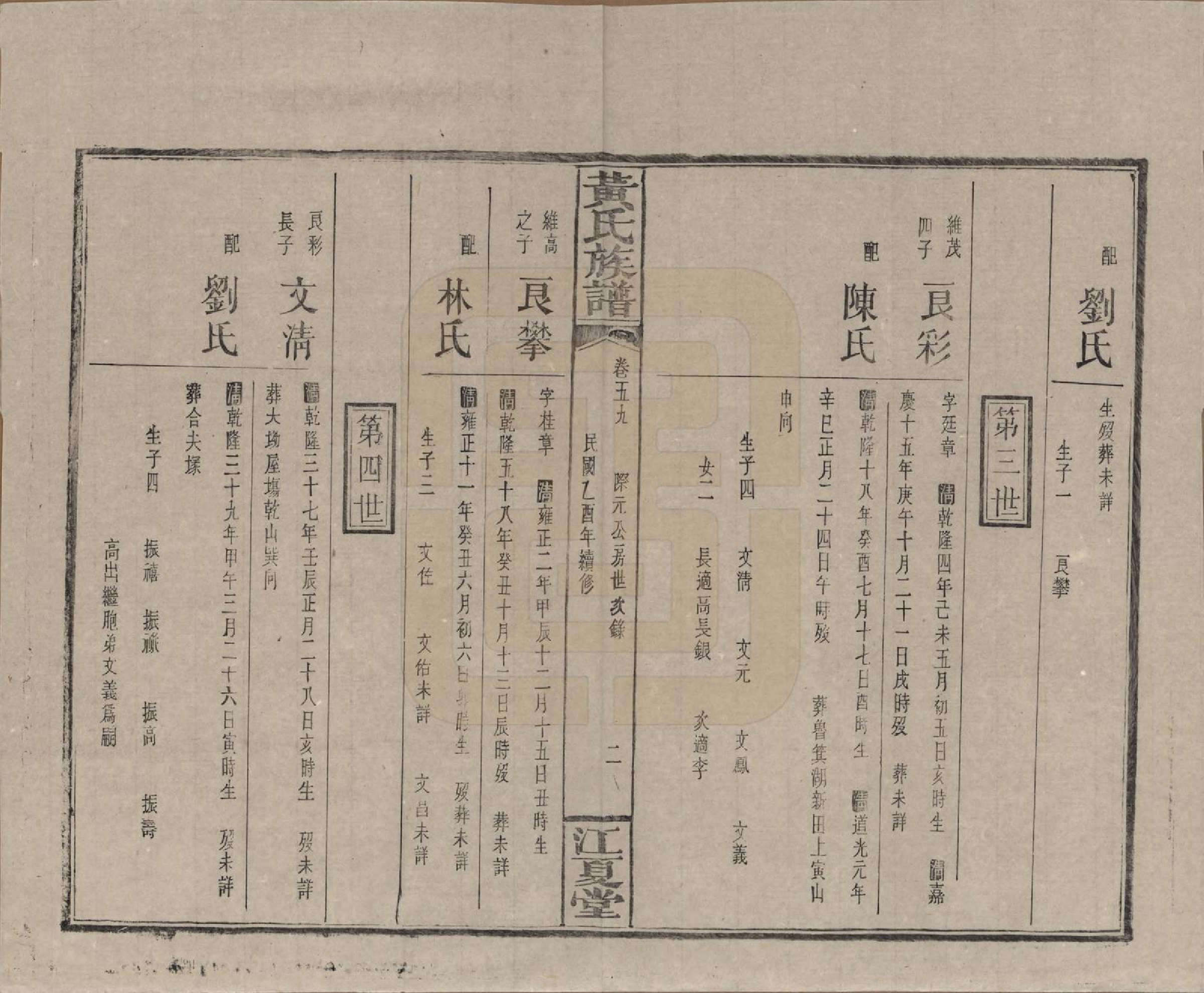 GTJP0593.黄.湖南浏阳.黄氏族谱七十二卷卷首一卷.民国三十四年（1945）_059.pdf_第2页