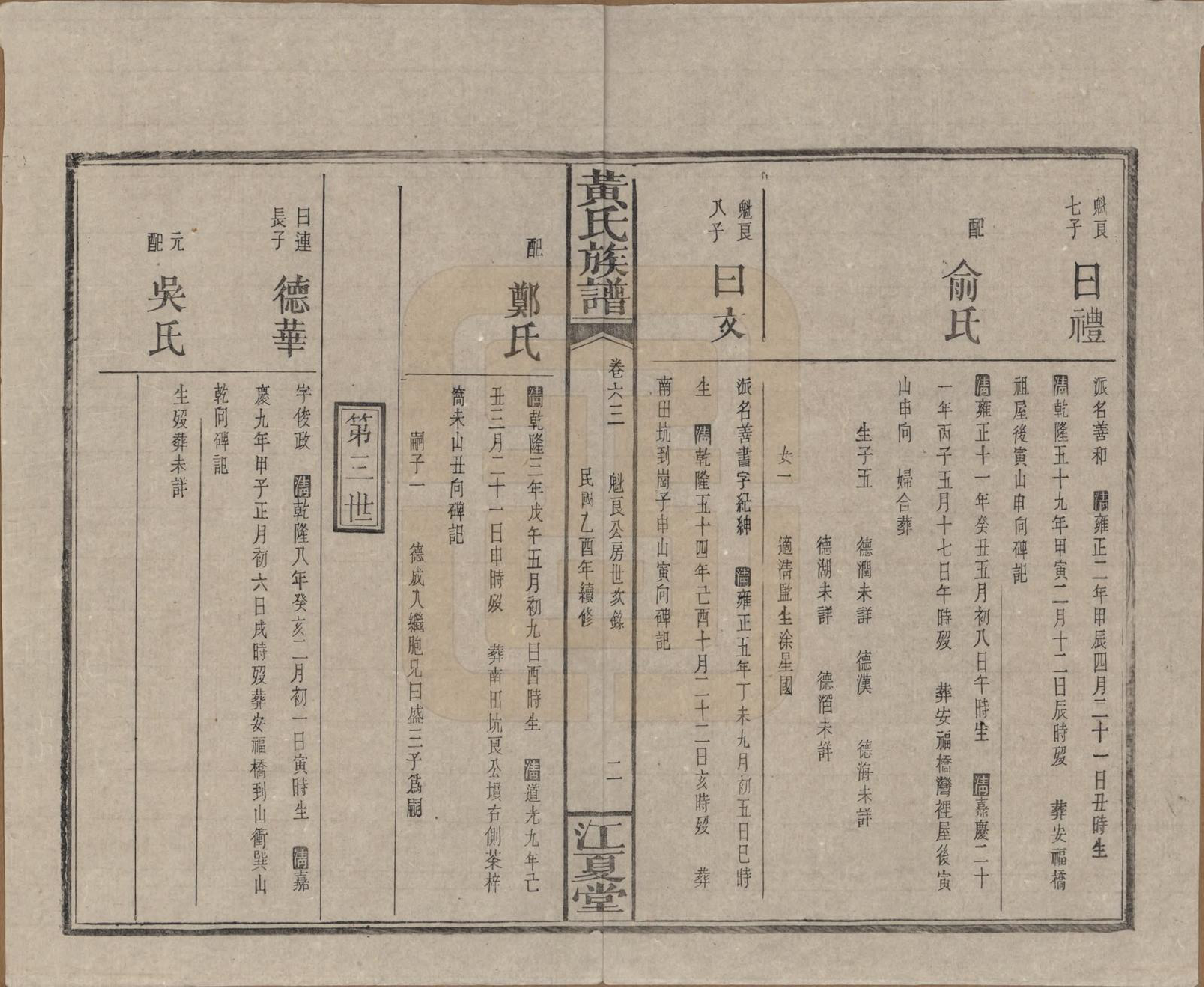 GTJP0593.黄.湖南浏阳.黄氏族谱七十二卷卷首一卷.民国三十四年（1945）_063.pdf_第2页